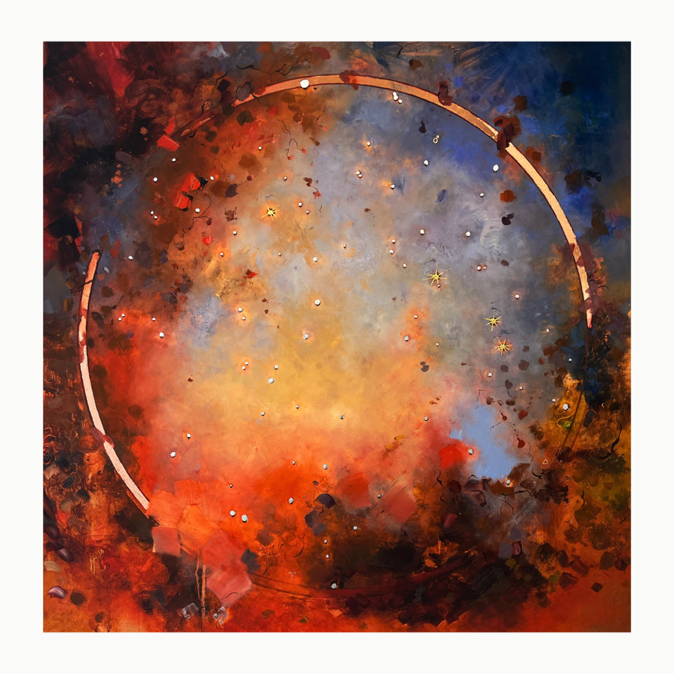 Chris Rivers Aries Starmap, 2025, 80 x 80 cm (31.5 x 31.5 in)