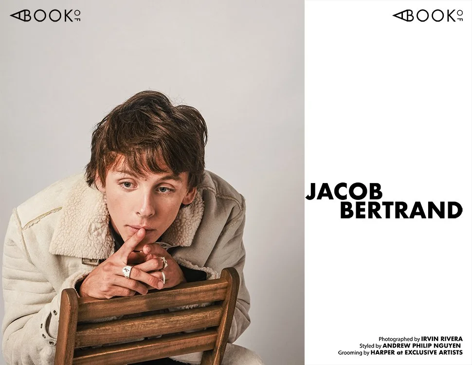 FASHION STYLING: ANDREW PHIIP NGUYEN, GROOMING: HARPER @ EXCLUSIVE ARTISTS USING SLICK GORILLA, PHOTO ASST: CARLY RENE HOUGHJacket: EMBELLISH, Shirt: OCEAN REBEL, Rings: RAT BETTY