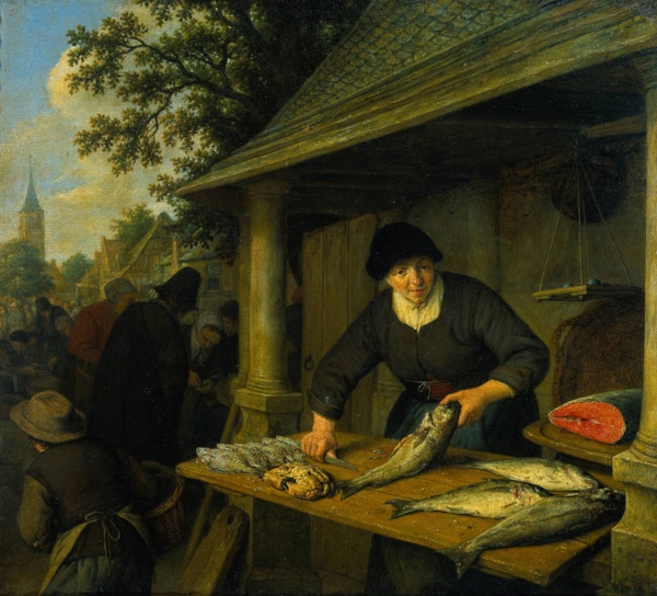 Fig 6. Adriaen van Ostade, The Fishwife, 1673