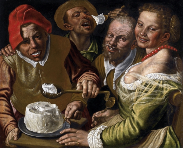 Fig 8. Vincenzo Campi, The Cheese Eaters , c.1580