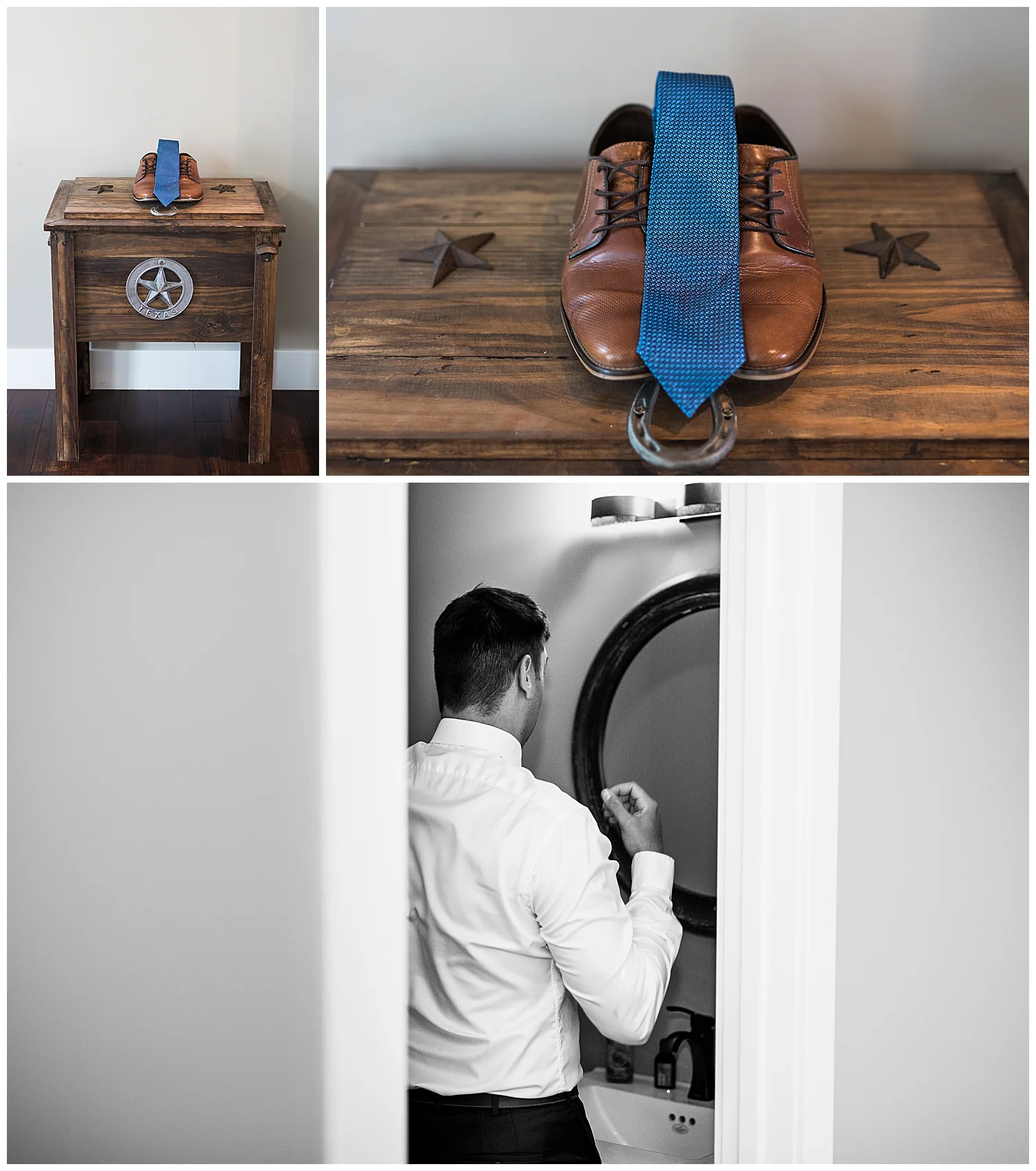 Mens Getting Ready Farm Wedding