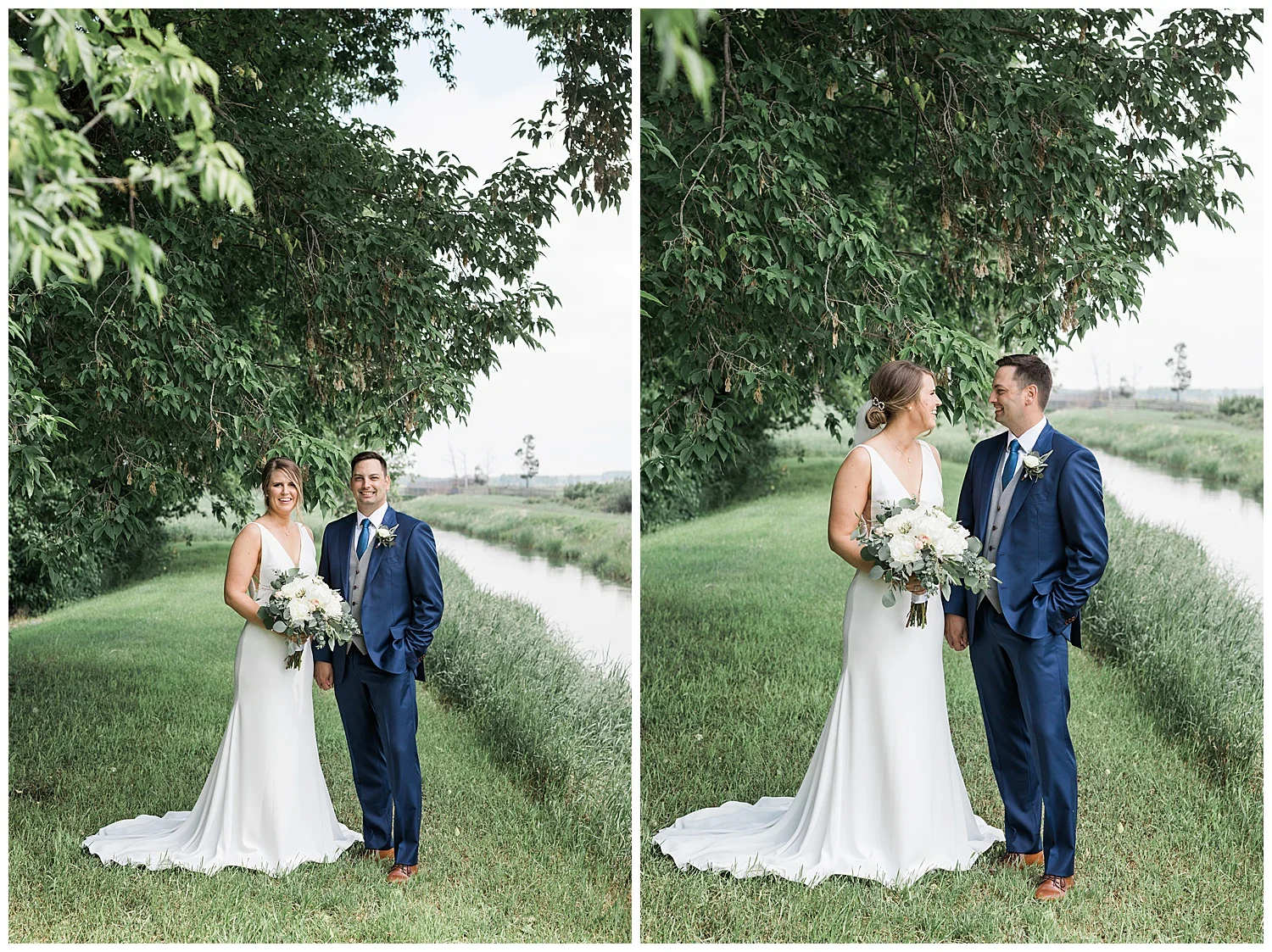 Real Alberta Farm Wedding Bride & Groom