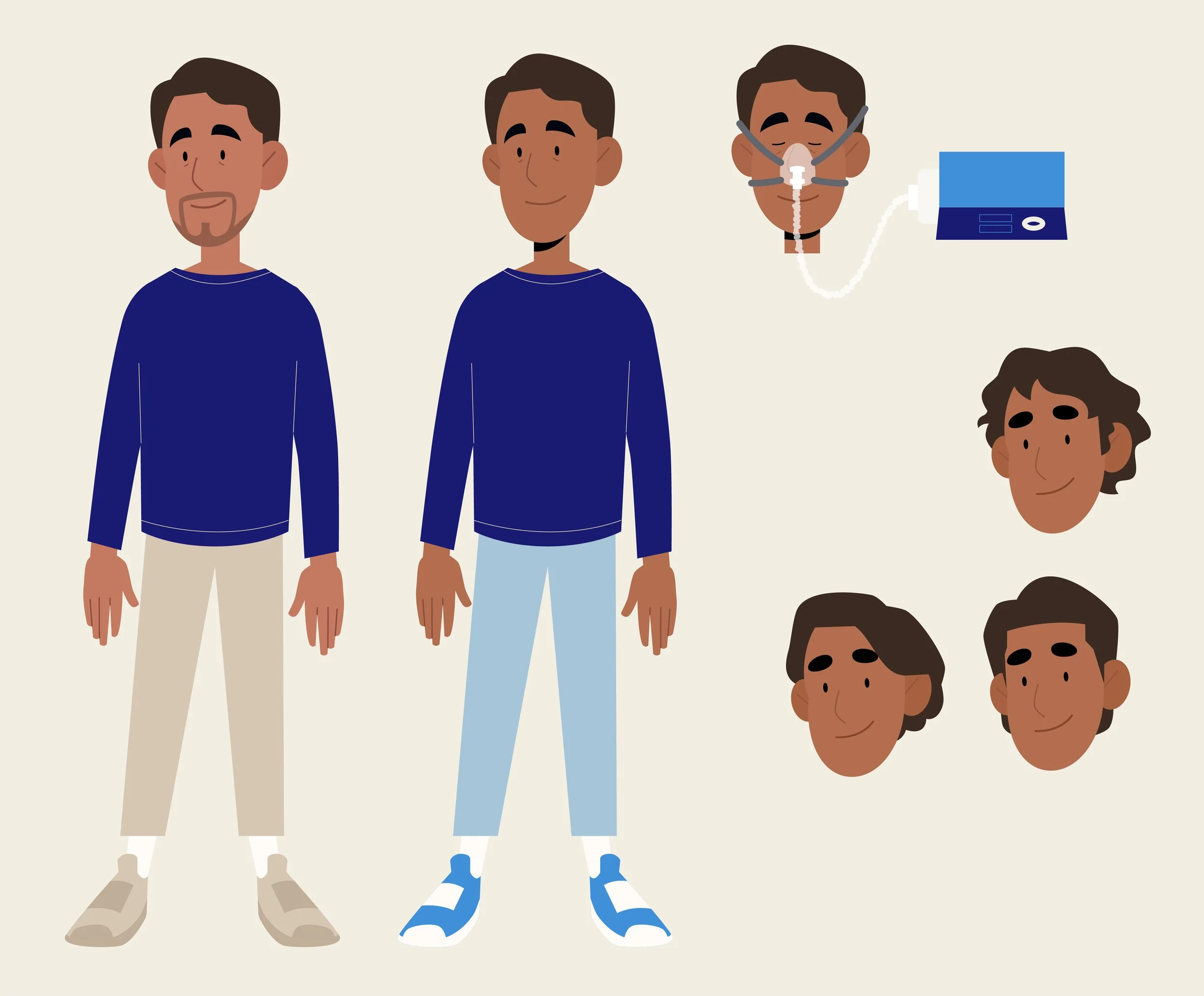 Sleep Apnea Study - "David" Character Design