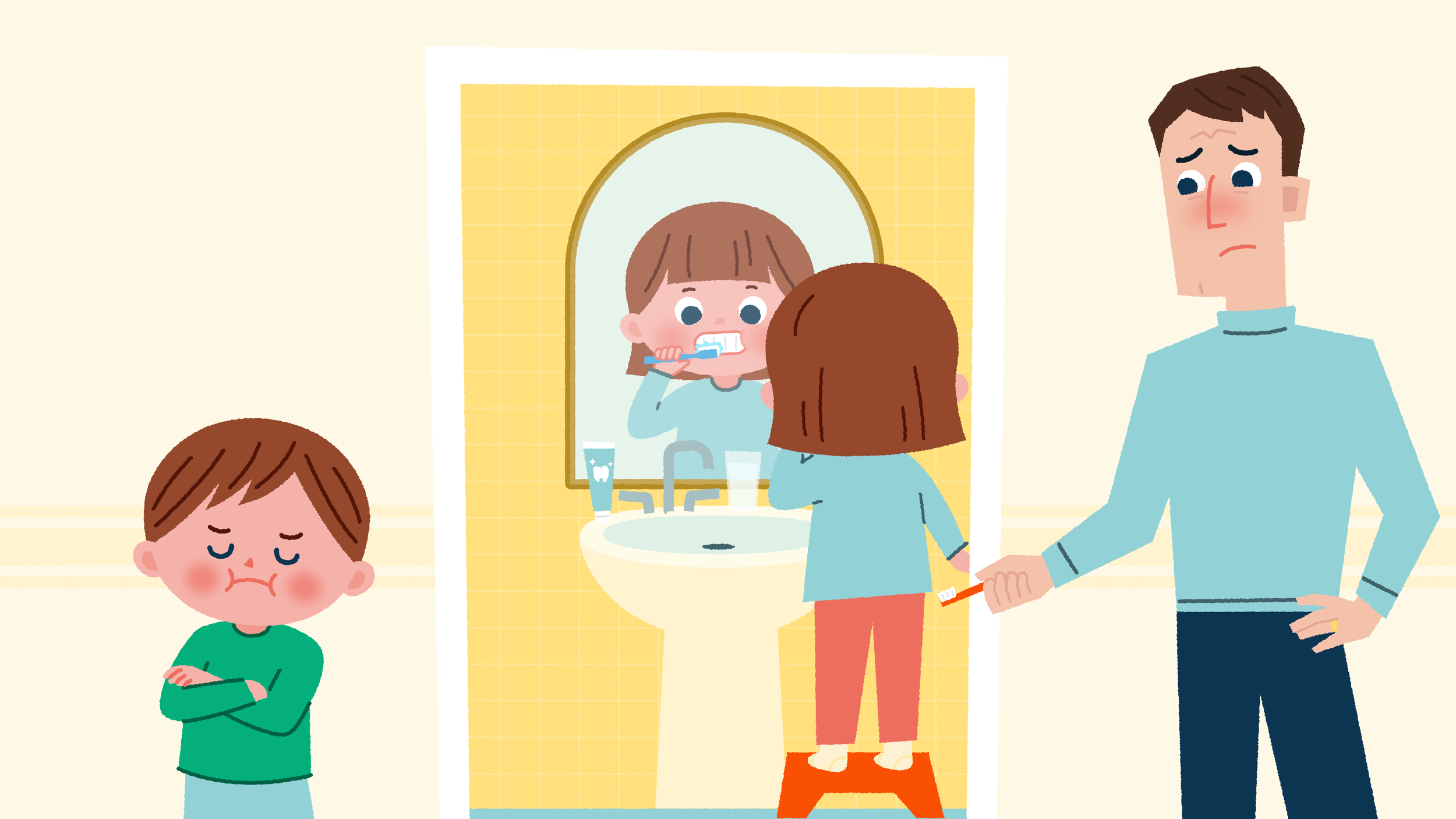 Over 1/3 of parents say their child has experienced dental problems that reflect oral hygiene habits