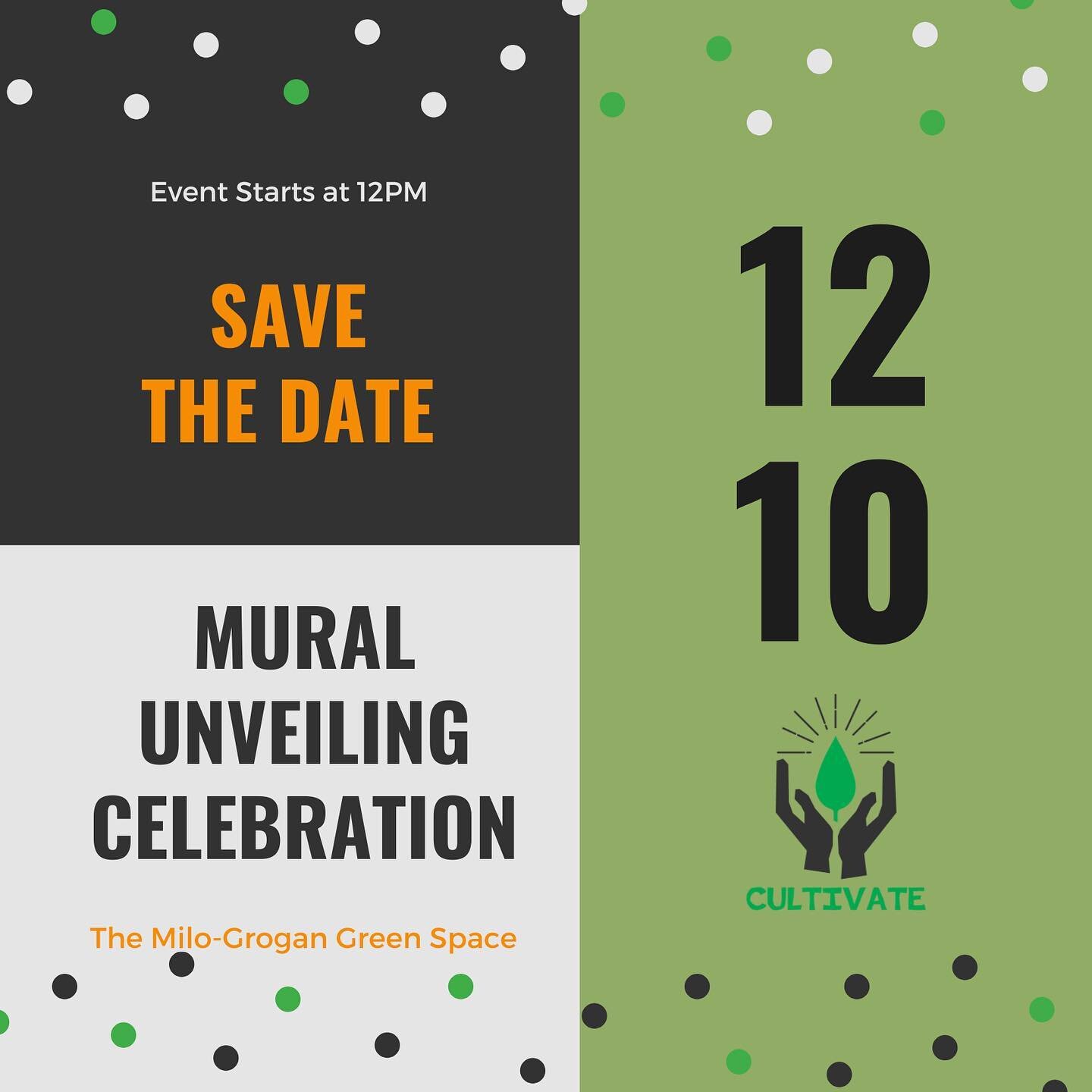 If you&rsquo;ve been by the Green Space this fall, you may have witnessed the progression of a new mural in the space. 
 
On December 10, Cultivate is collaborating with the talented local artist @ministertommie to host an official unveiling celebrat