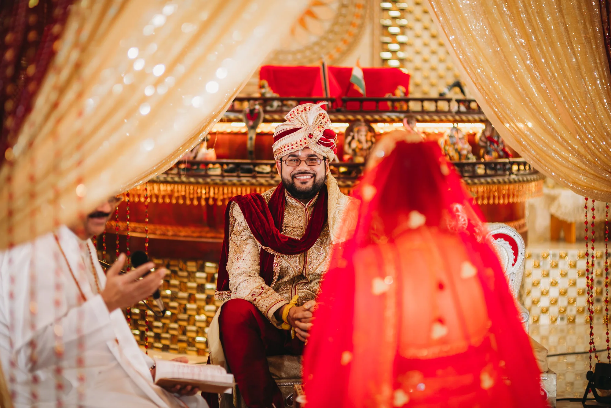 Hindu Wedding Ceremony at Lakshmi Narayan Temple