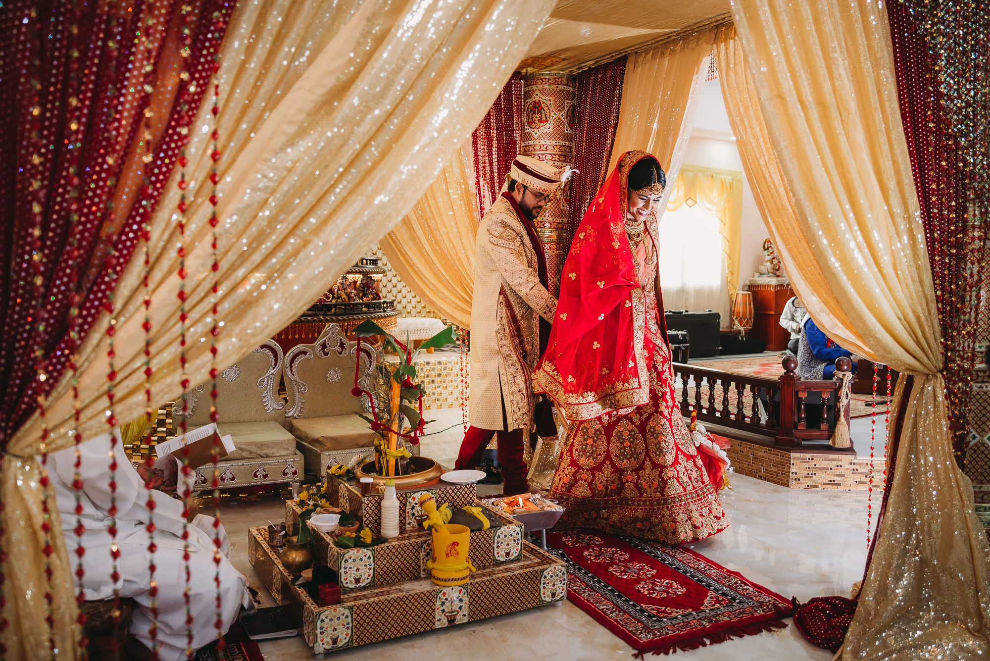 Trinidad wedding photography at lakshmi narayan temple