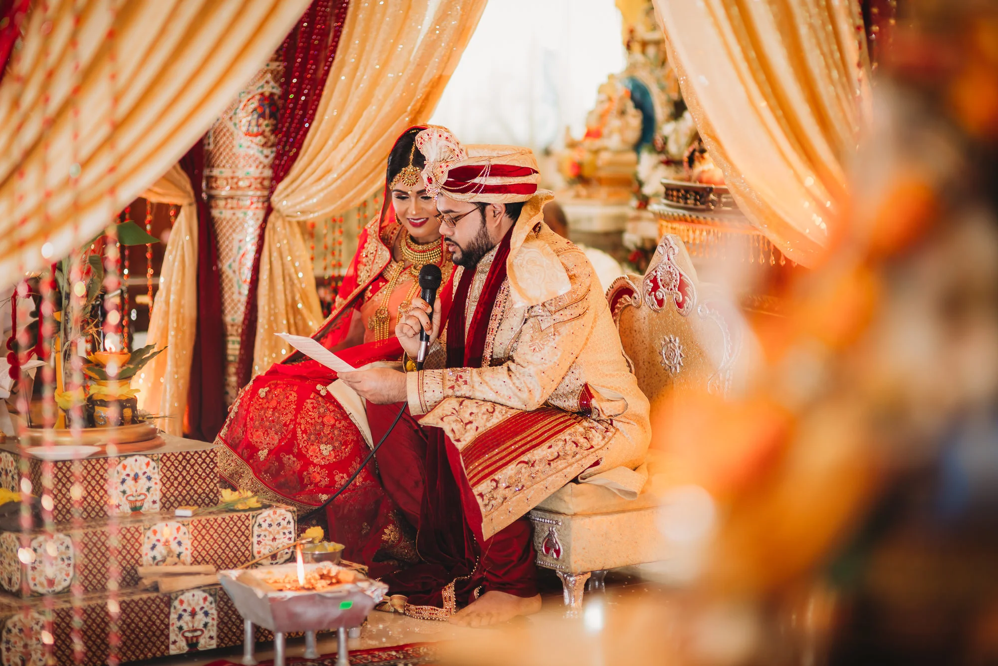 Hindu Wedding Ceremony at Lakshmi Narayan Temple