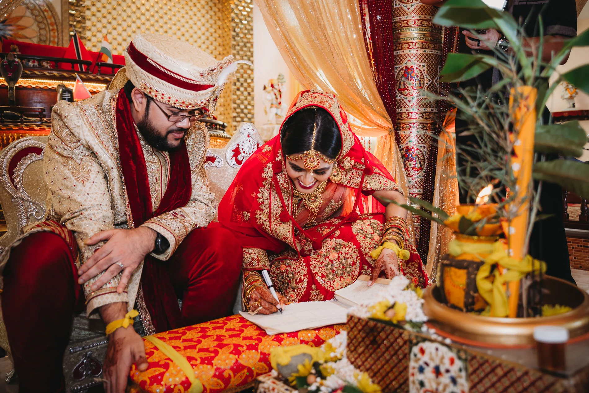 Hindu Wedding Ceremony at Lakshmi Narayan Temple