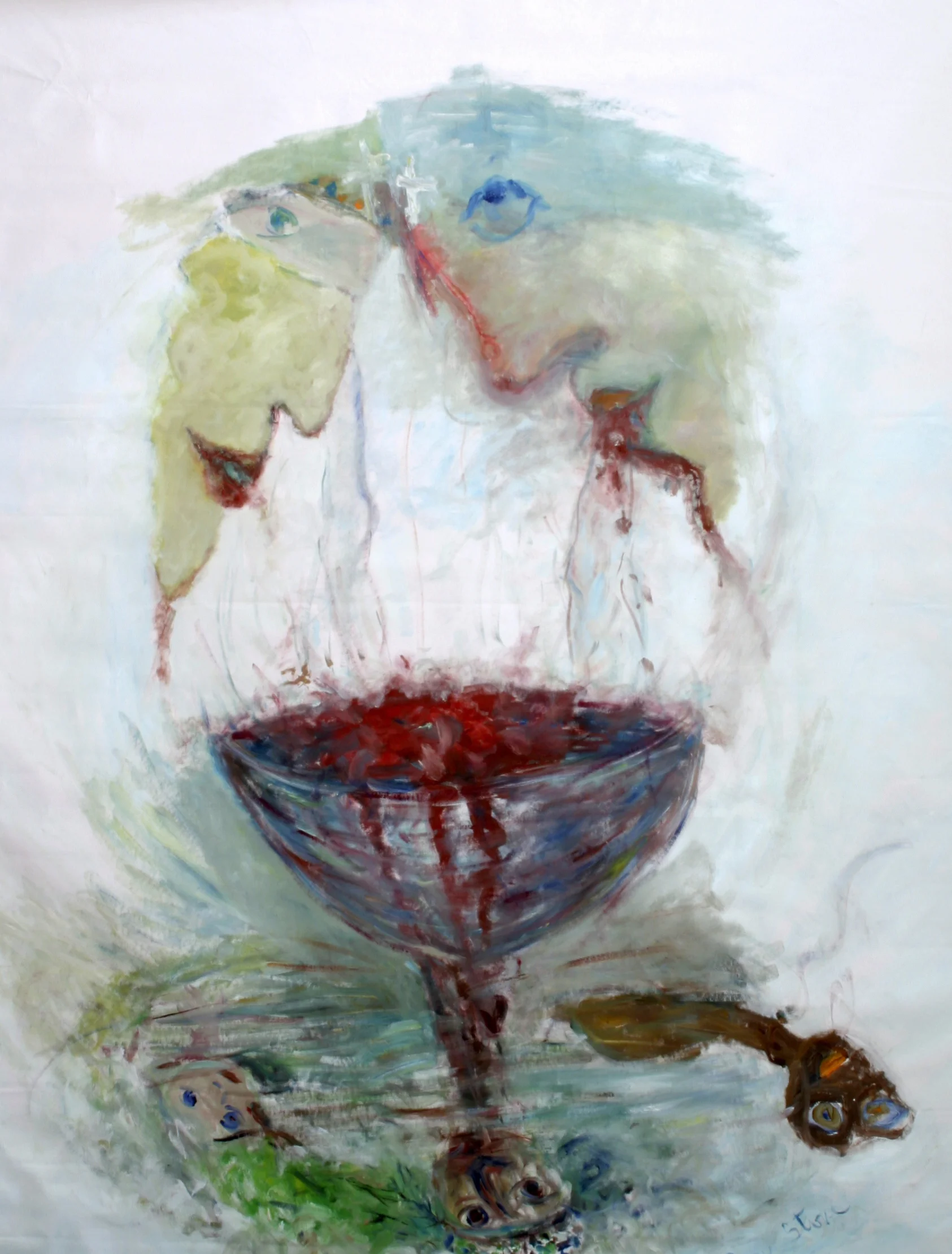 "Thanksgiving - Thank You Slaves" Oil, 1997, 6'6"x 5'3"