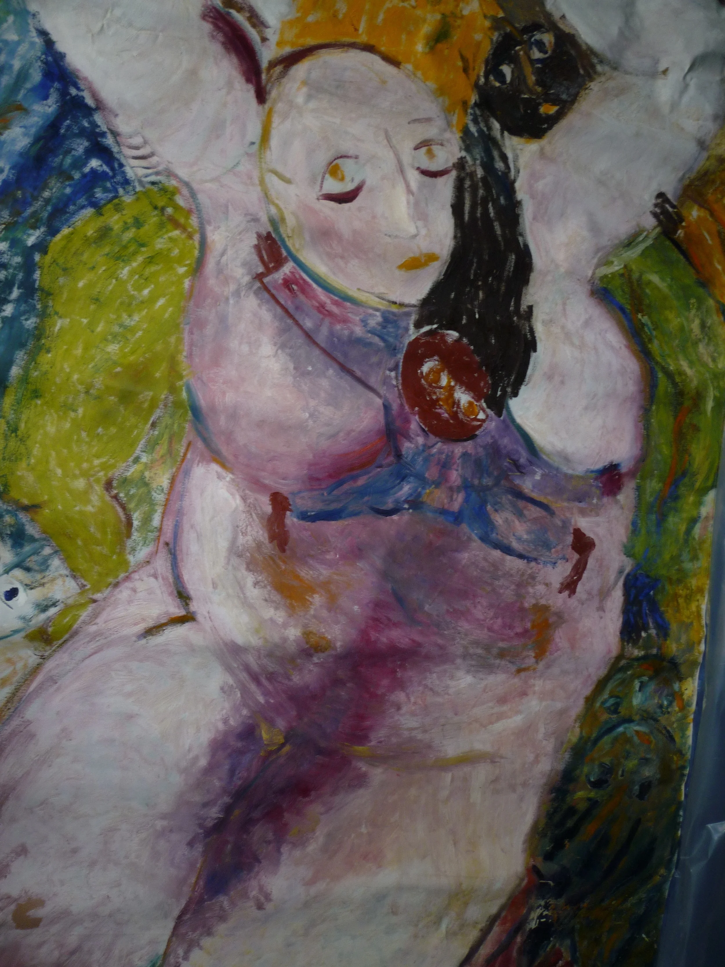 "Her Children are Your Children (Mother Earth)" Oil, 1960's, 4'x 6'4"