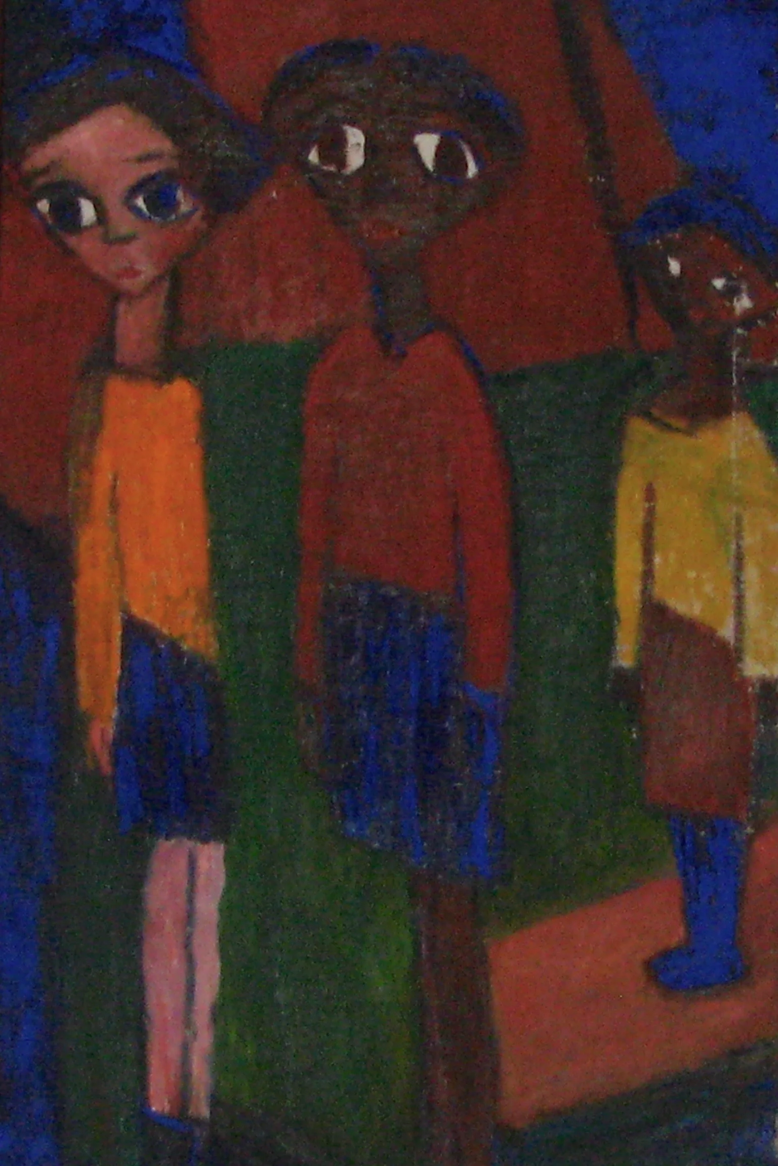 "On a Street in Harlem" Oil, 1940's