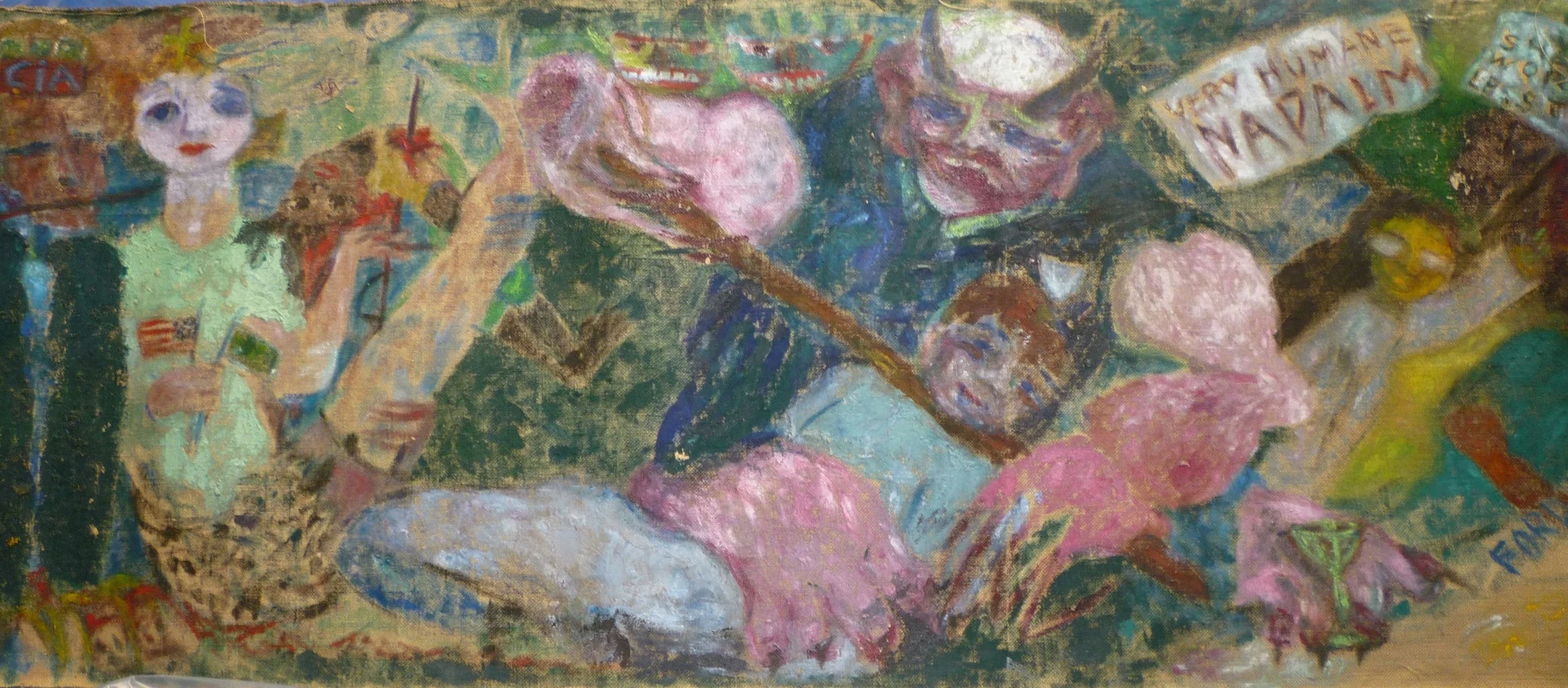 "Comment on Vietnam" Oil, 2'10"x 15'