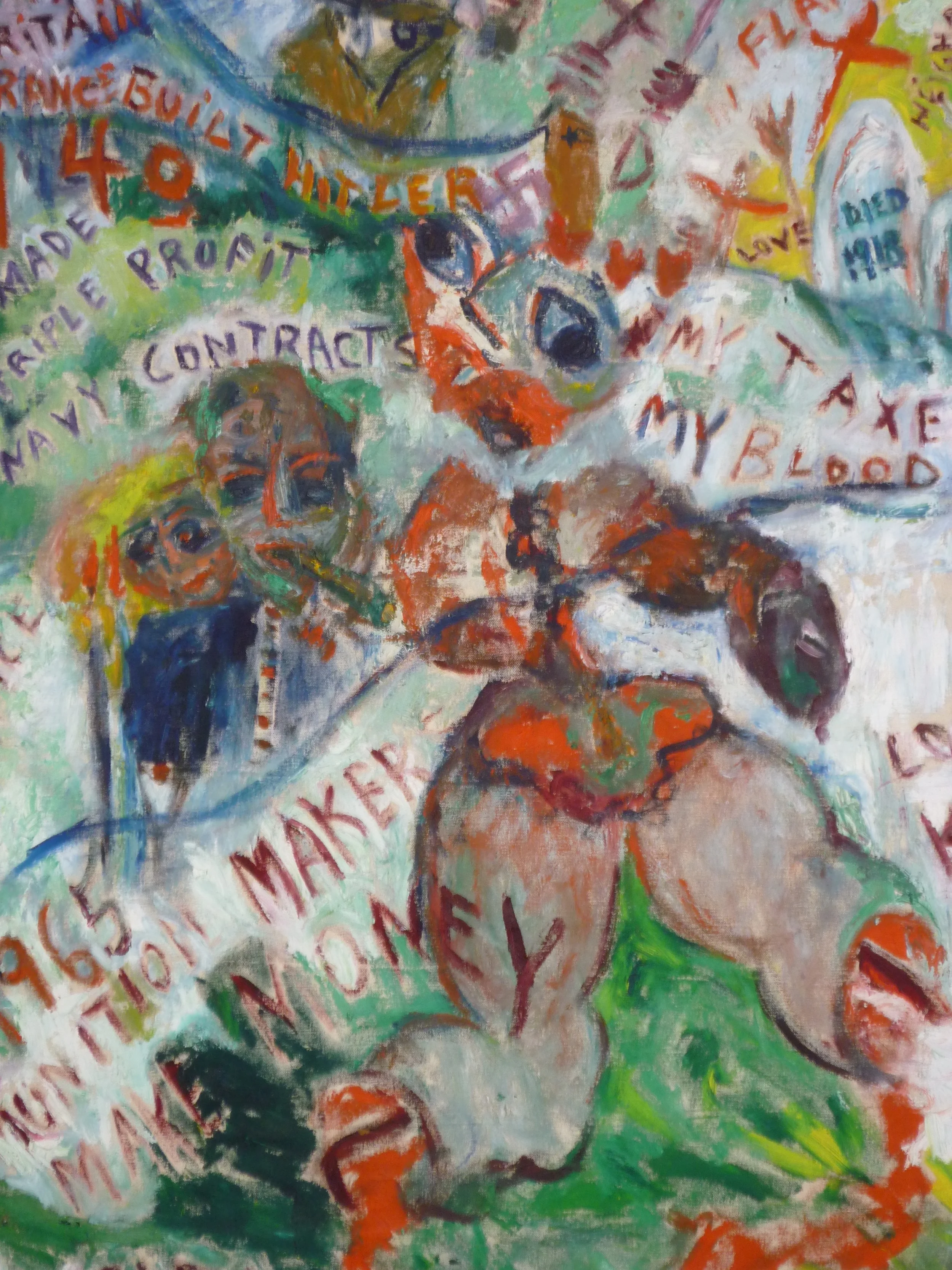 "Guns Sold to the Enemy" Oil, 1965, 3'9"x 4'2"