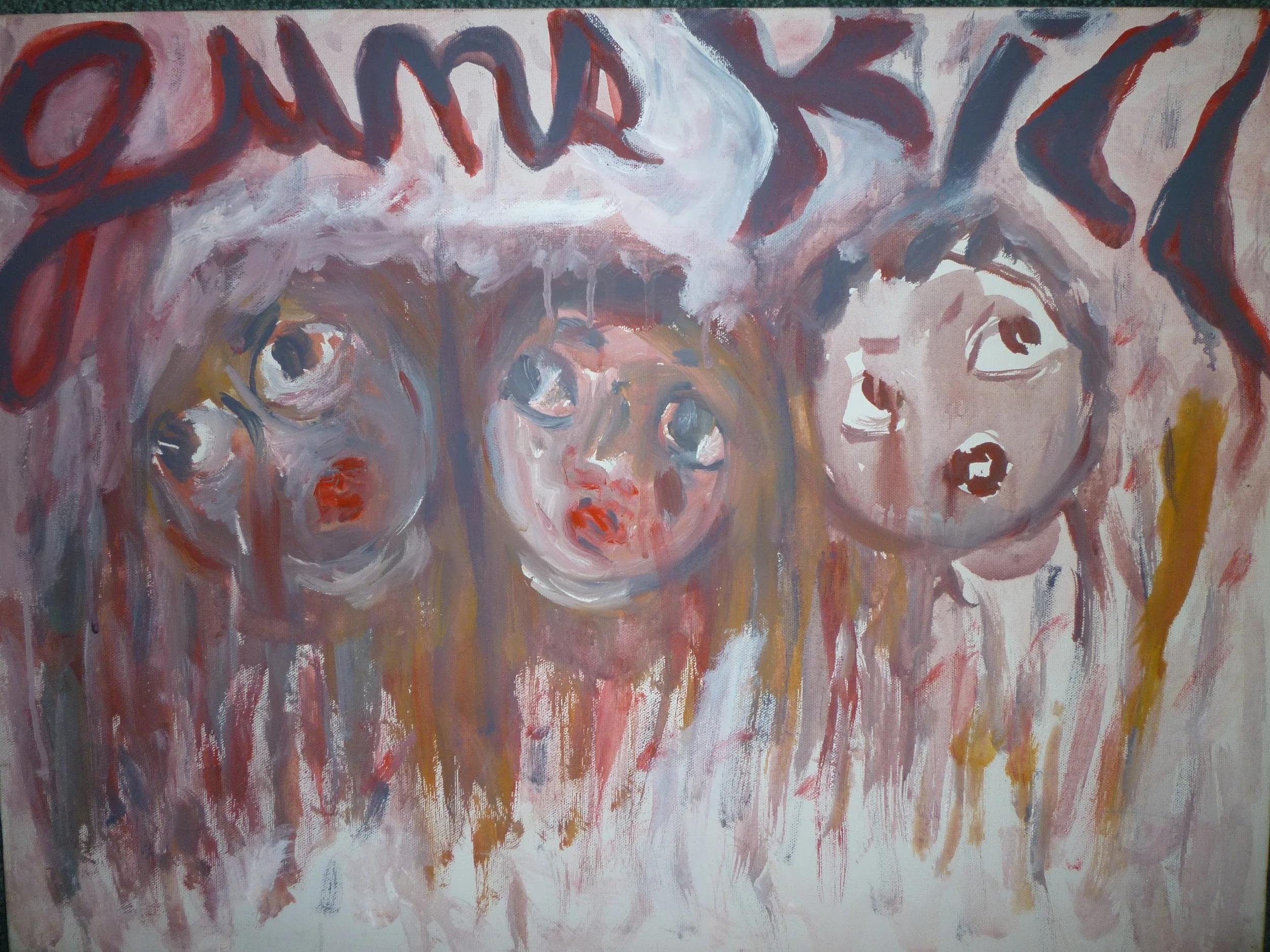 "Guns Kill" Oil, 2001-04, 2x3'