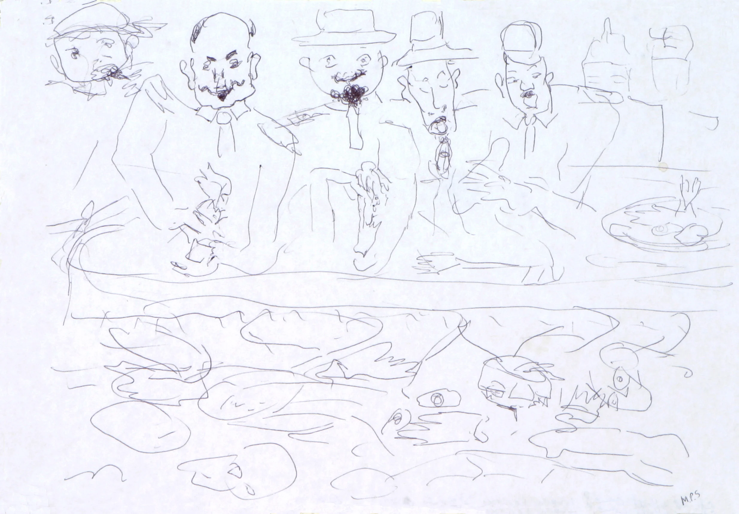 "Rich at What Cost?" Ink, 1990's, 6x9"