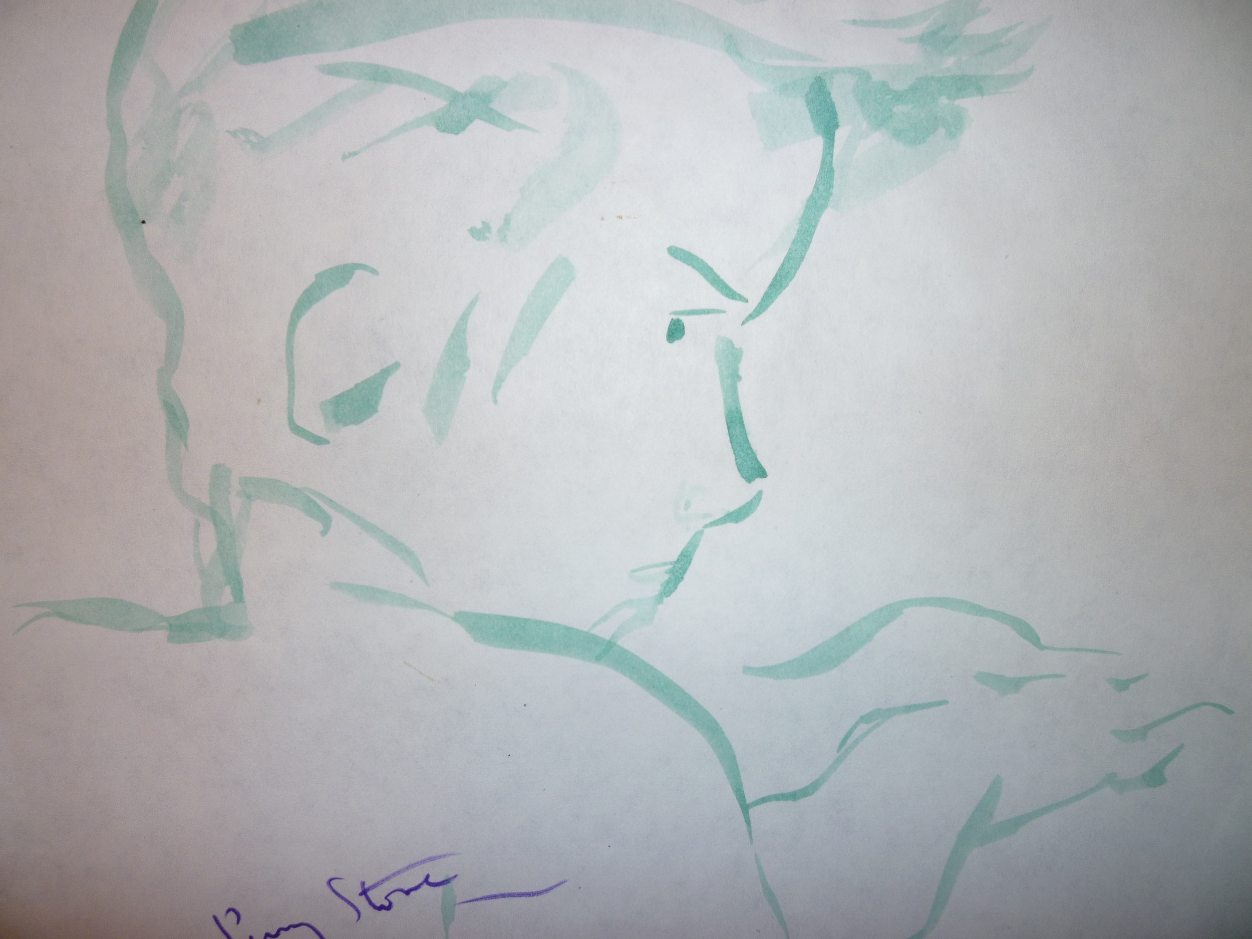 "Sketch of Model" Watercolor, 1990's