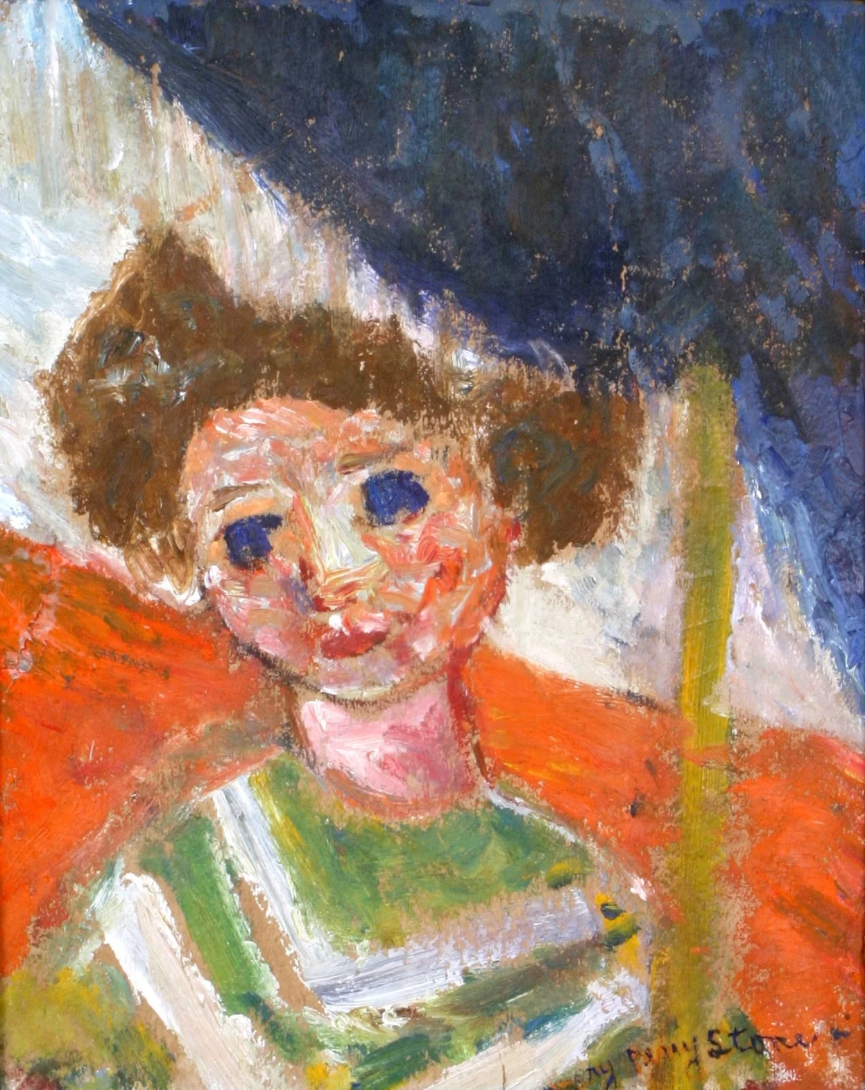 "Ramy at the Casa Madrone" Oil on board, 1950's, 14x16"