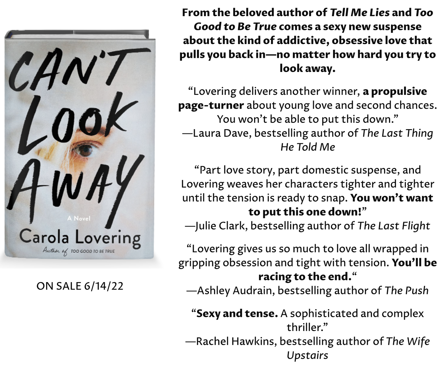 Can't Look Away — Carola Lovering