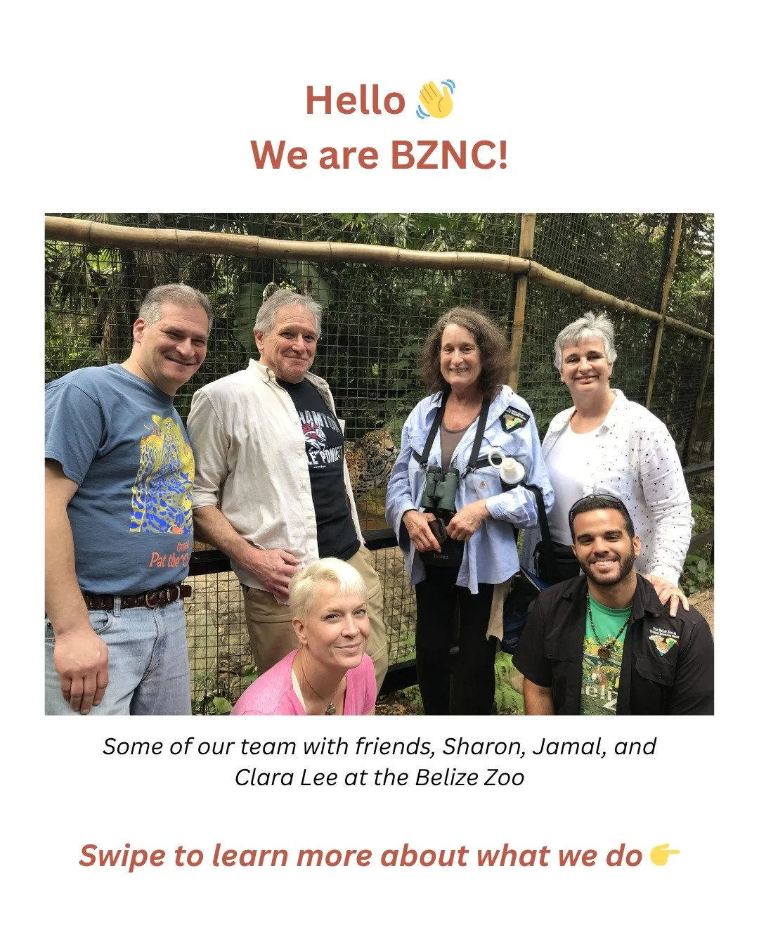 We're BZNC, and we're so excited to be here.

We're on a mission to protect and support wildlife. Swipe to learn more about who we are and follow along so you never miss a moment. 

Looking to learn more about what BZNC does? Tap the link in our bio 