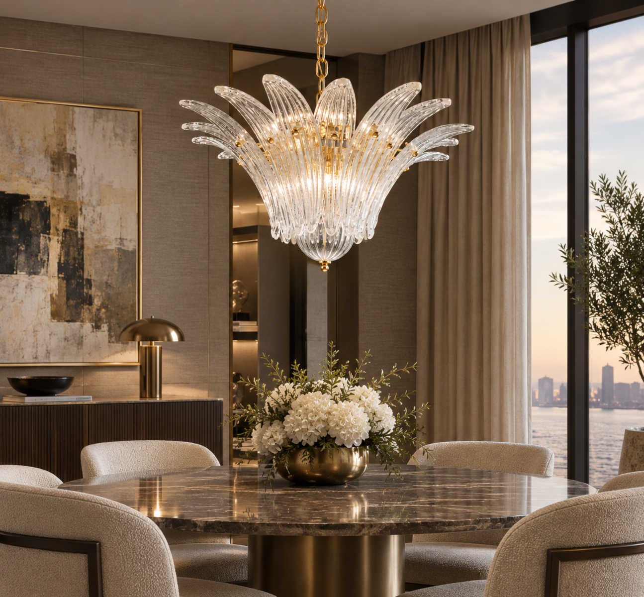 Luminous Crystal Chandelier Dining Room.jpg