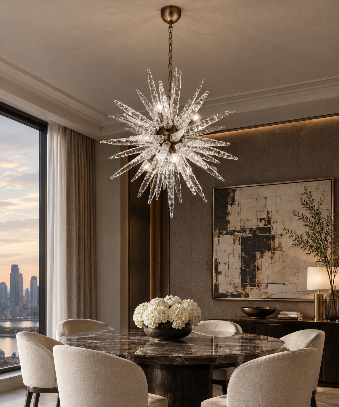 Sculptural Chandelier Dining Room.png