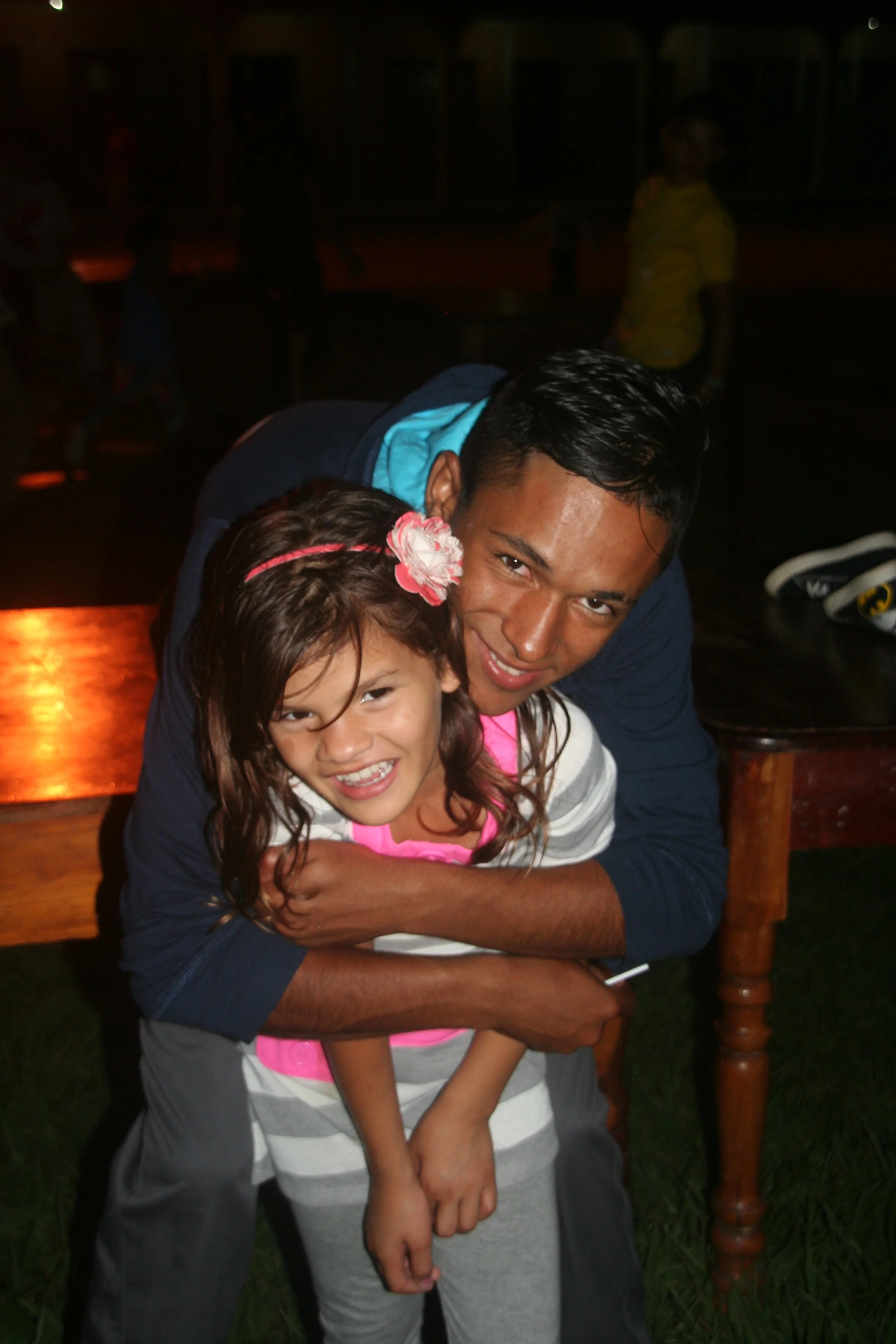 Rita and her "big brother" - one of our older boys at Amigos.