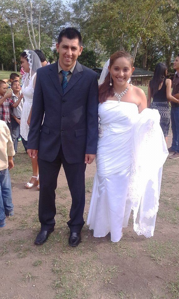 Padrino Yehring and Madrina Yessenia at a vow renewal celebration at Amigos de Jesus. 