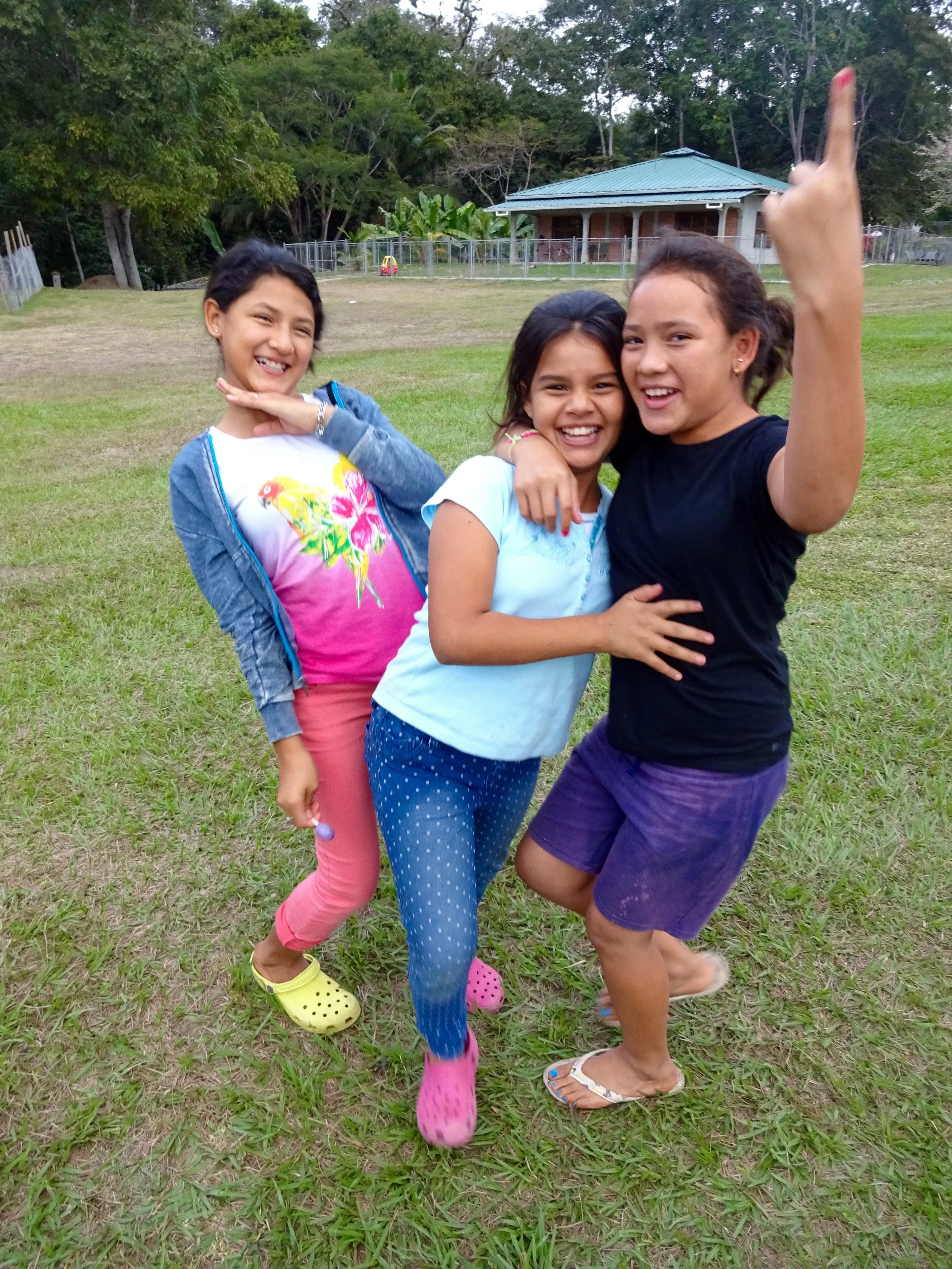 Alicia (right) and friends