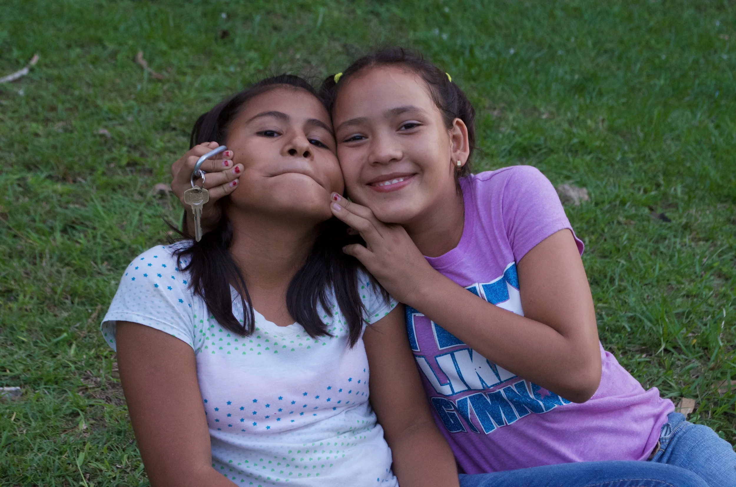 Valeria (left) and friend having fun while watching a soccer game at Amigos.