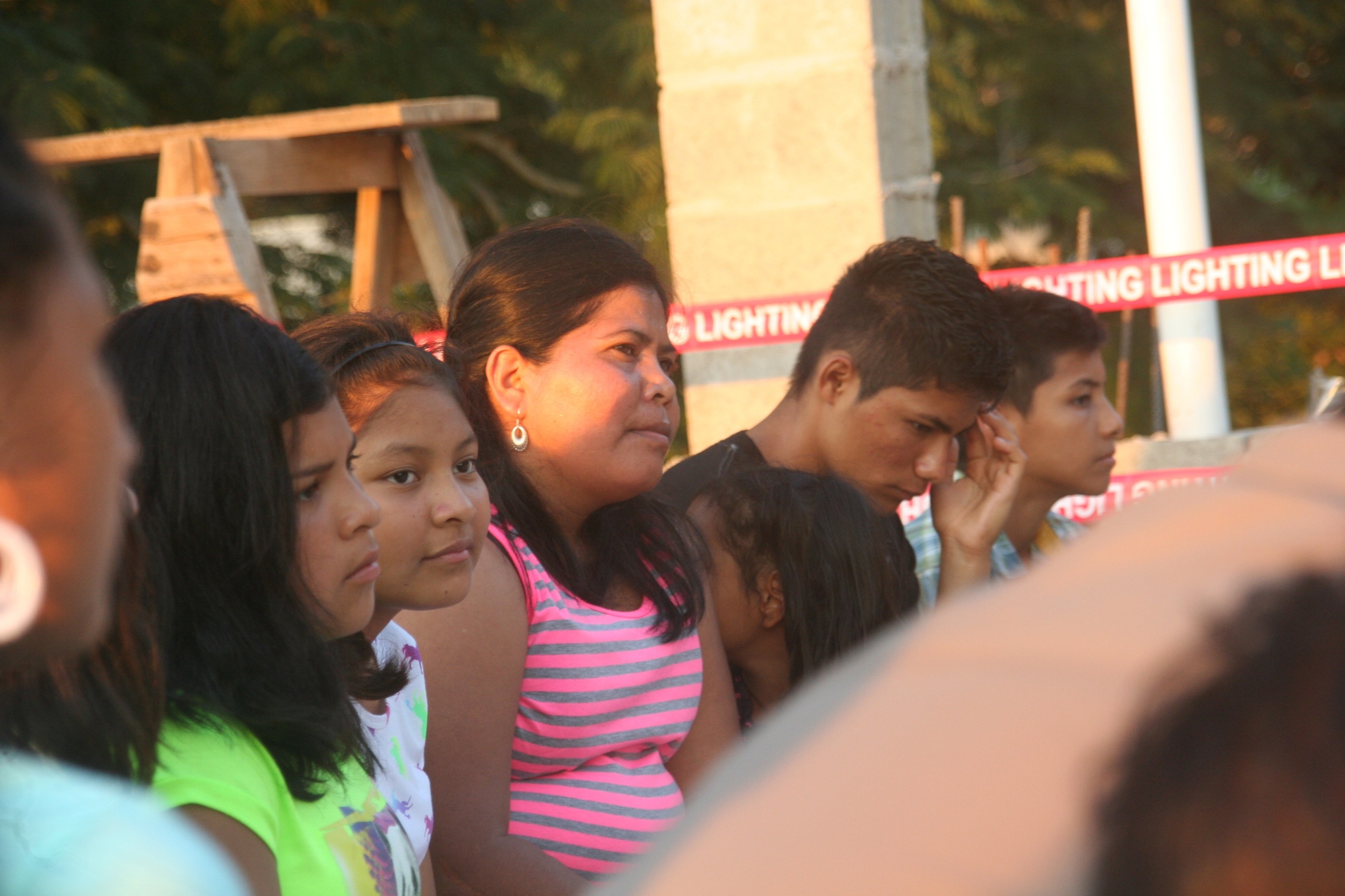 Madrina Martha with the children during a mass at Amigos led by Fr. Dennis.
