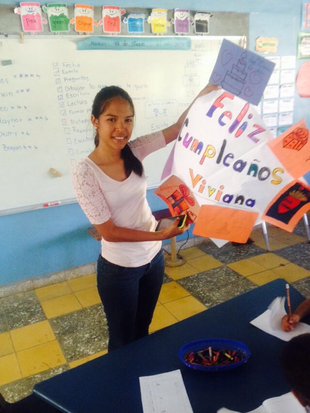 This year, Profe Viviana received a special surprise from her students on her birthday.