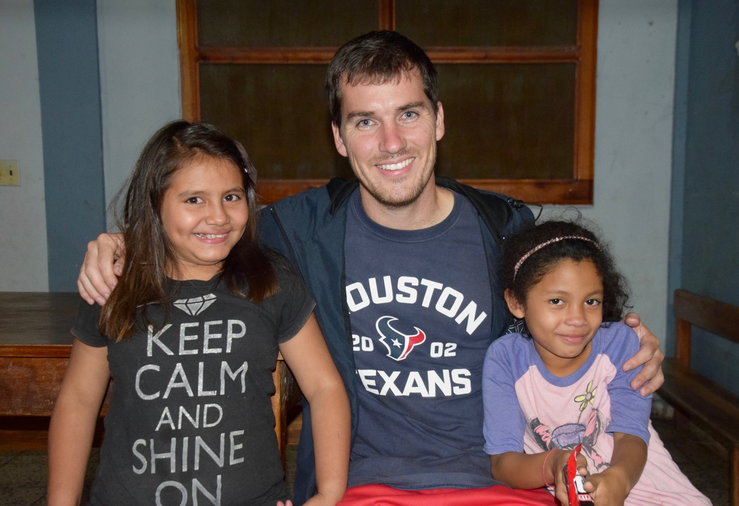 Alan and two of the girls he is closest with.
