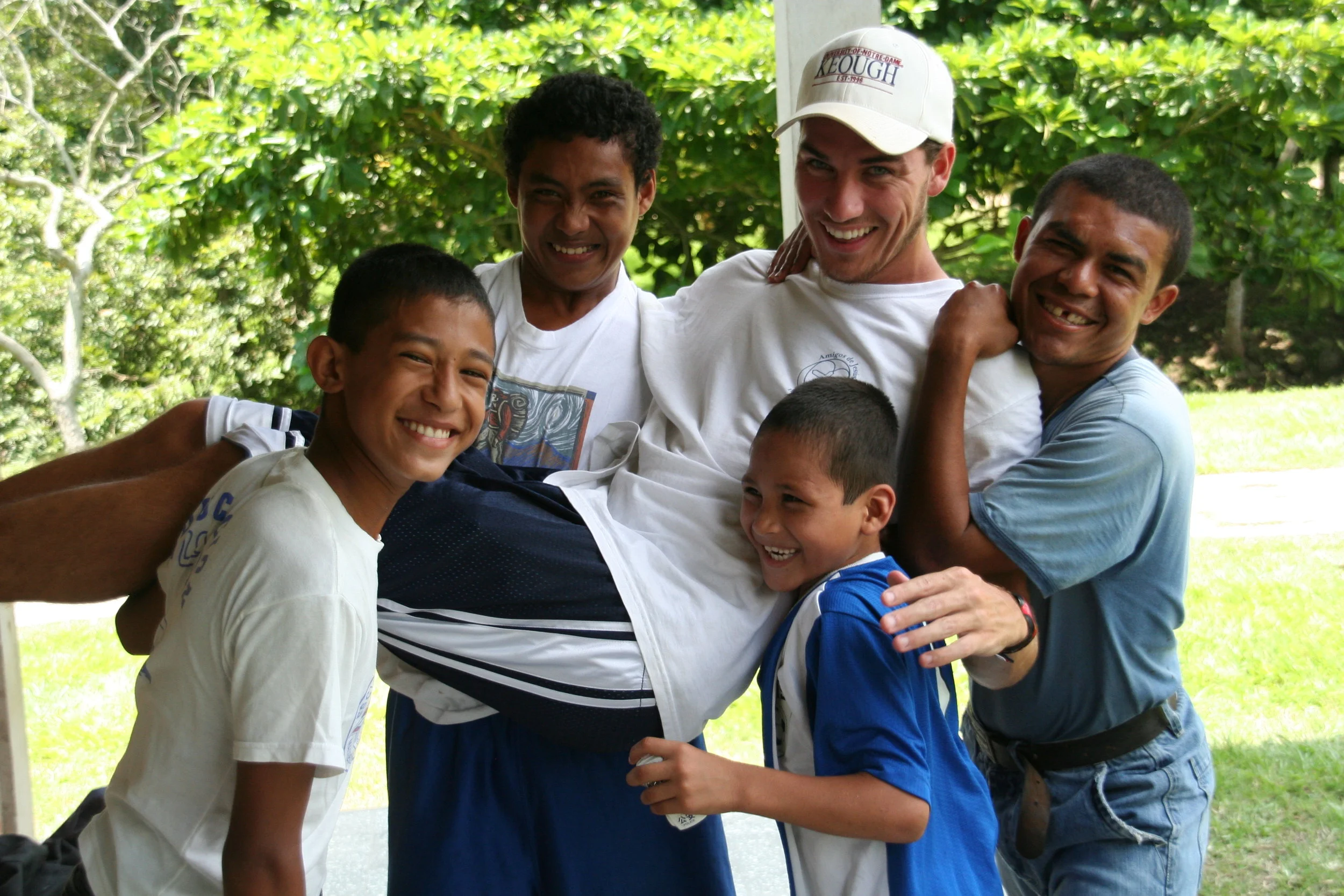 Alan with some of the boys around 2009.