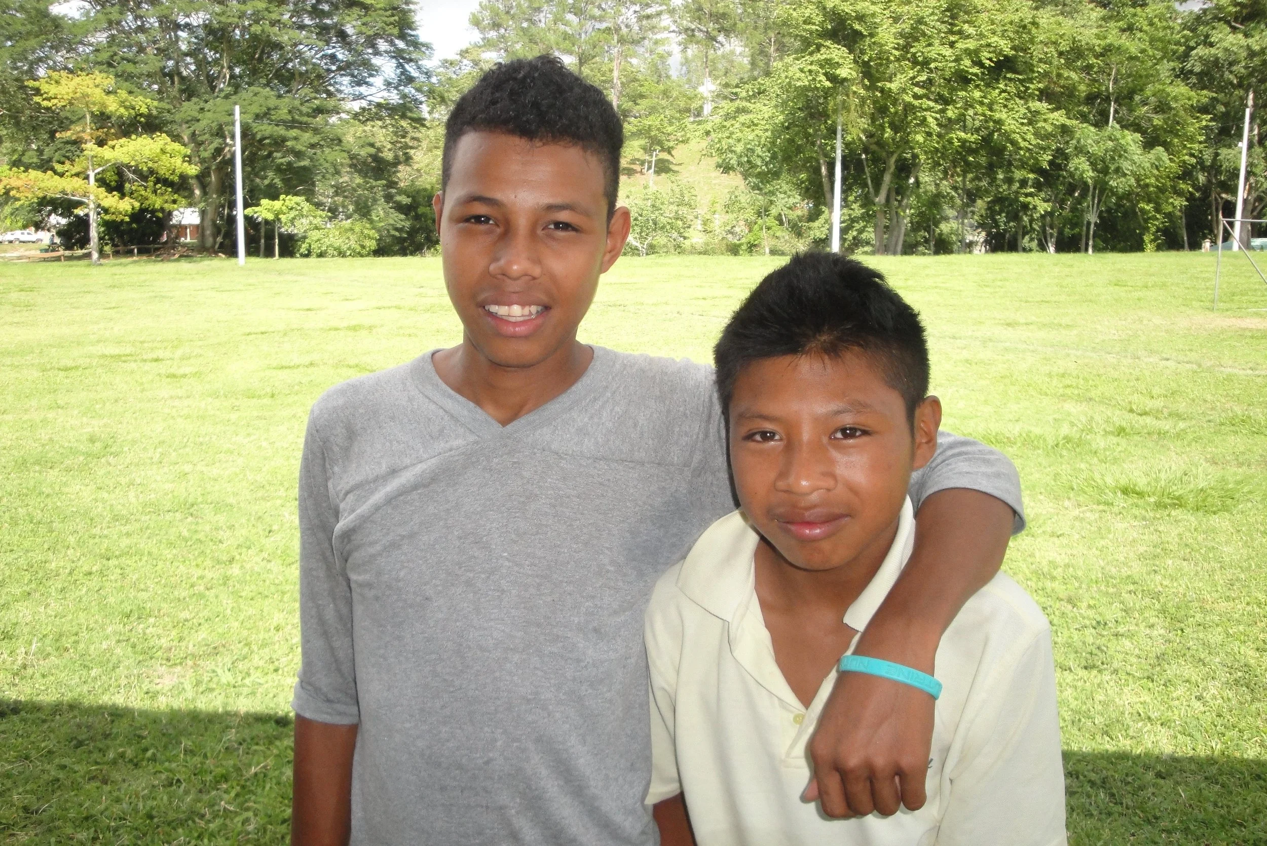 Enjoying the outdoors with friends in 2014.