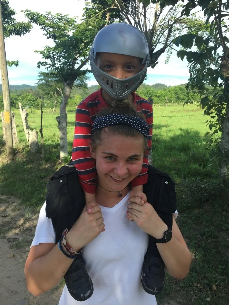 Ms. Stephanie with a little knight in shining armor off to save the world!