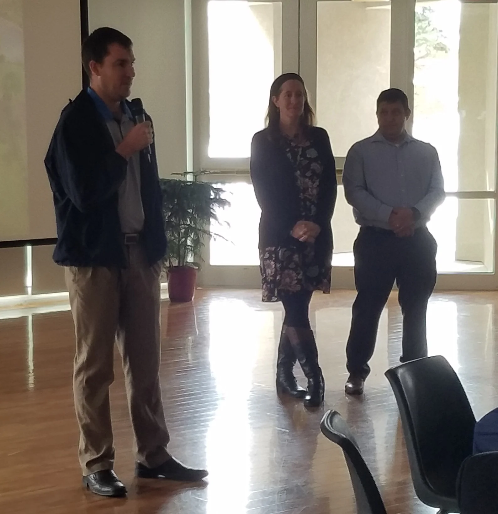 Alan, Amy and Wilson speaking at the Ash Wednesday Luncheon