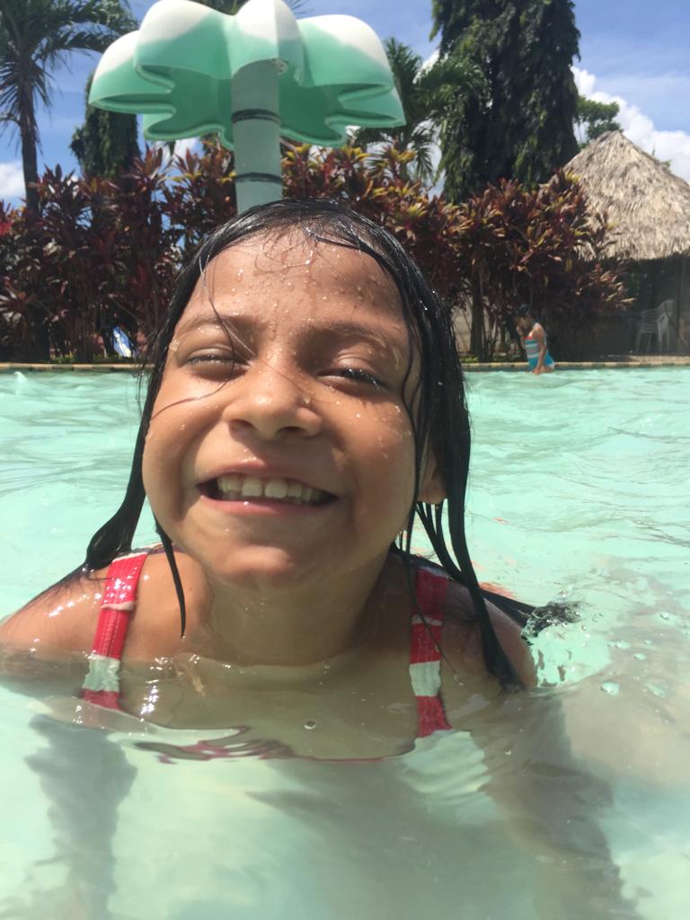 Little mermaid at the water-park.