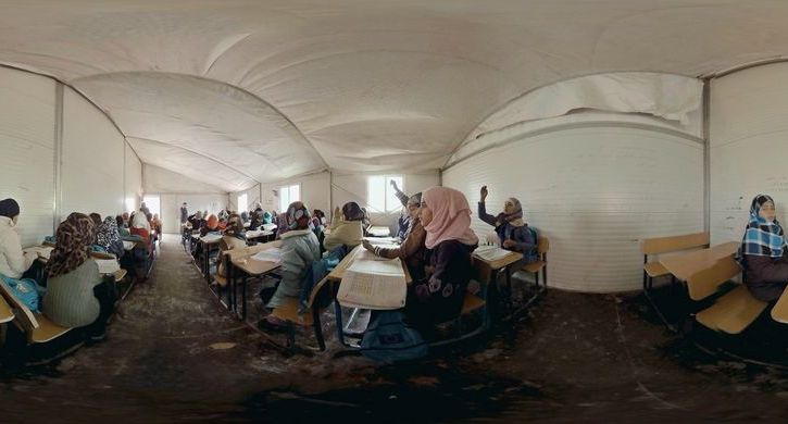 A still from virtual reality film, “Clouds over Sidra.”