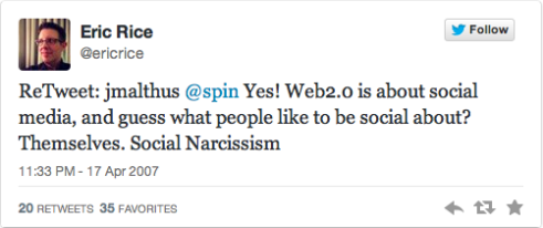 The First RT (from http://intrepidmg.wordpress.com/2014/03/25/twitter-celebrates-8th-birthday/)