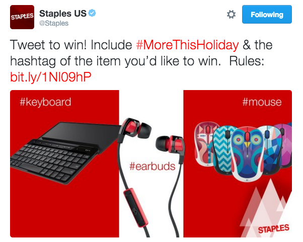 'Pick Your Prize' Tweet