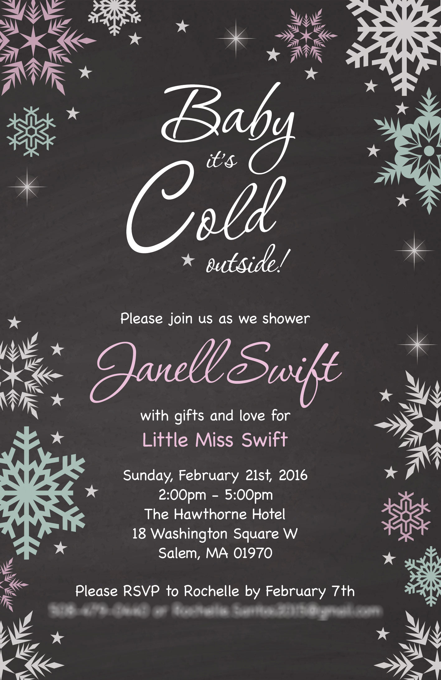 Baby It's Cold Outside - Invitation