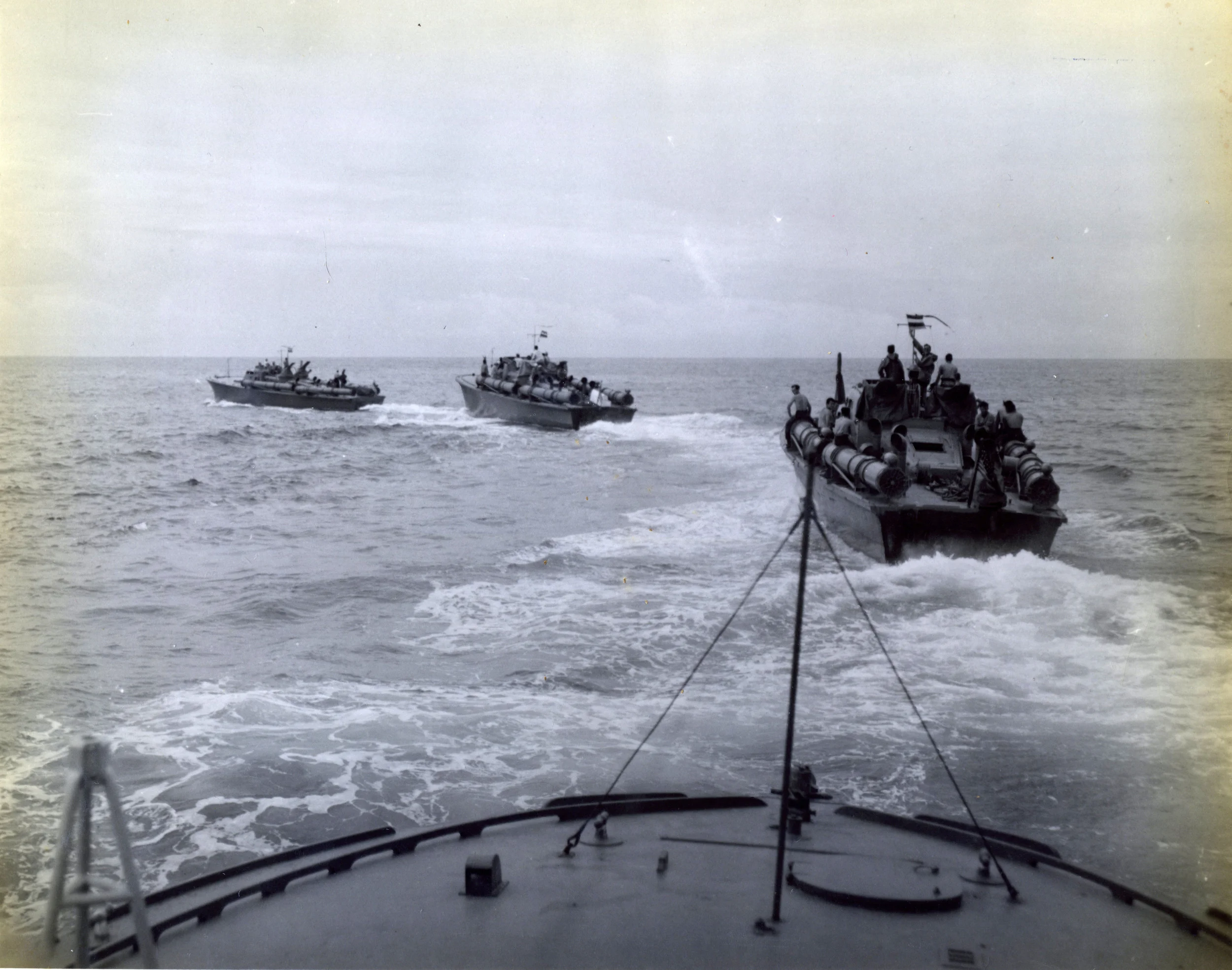 Book Figure 45. US Marine pilot burials at sea after Battle of Midway. Jack Sherertz collection.