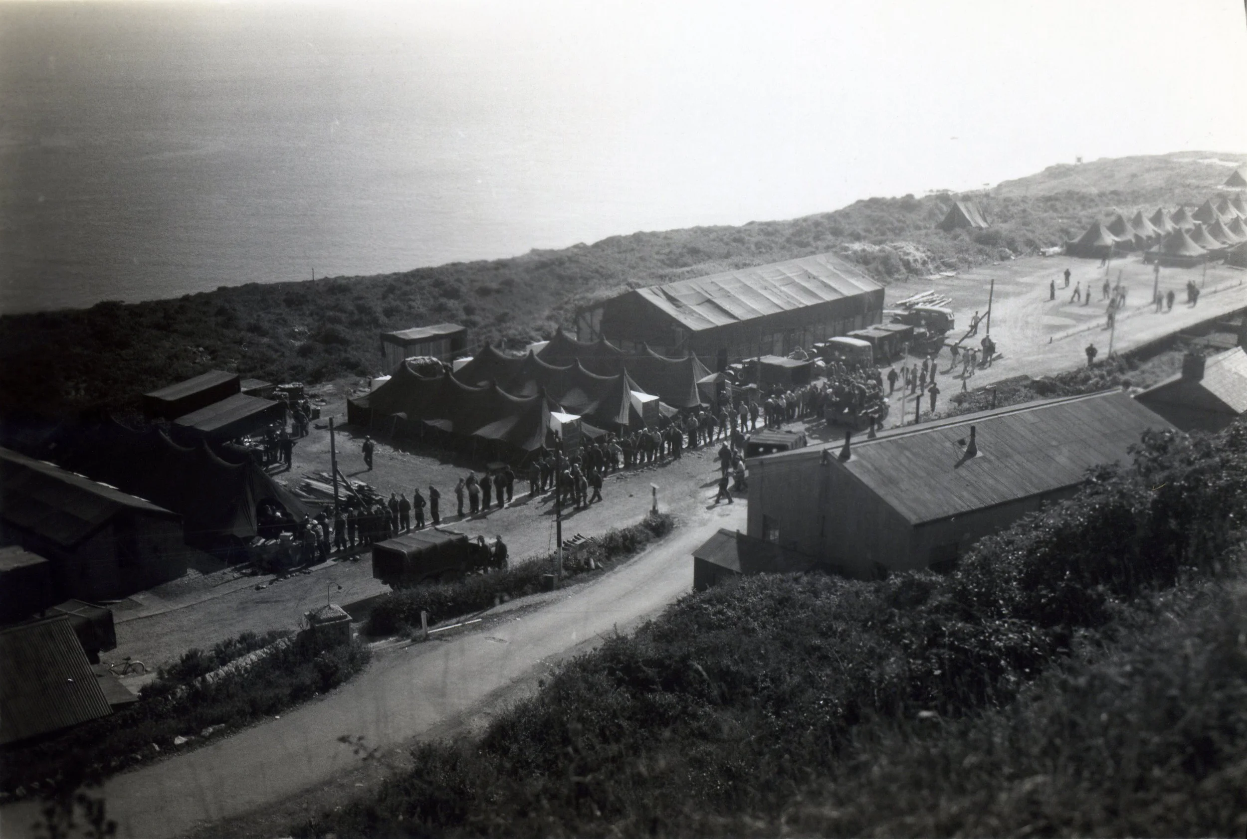 Book Figure 68. Tent City at Weymouth, England, PT base, where officers slept. Jack Sherertz collection.