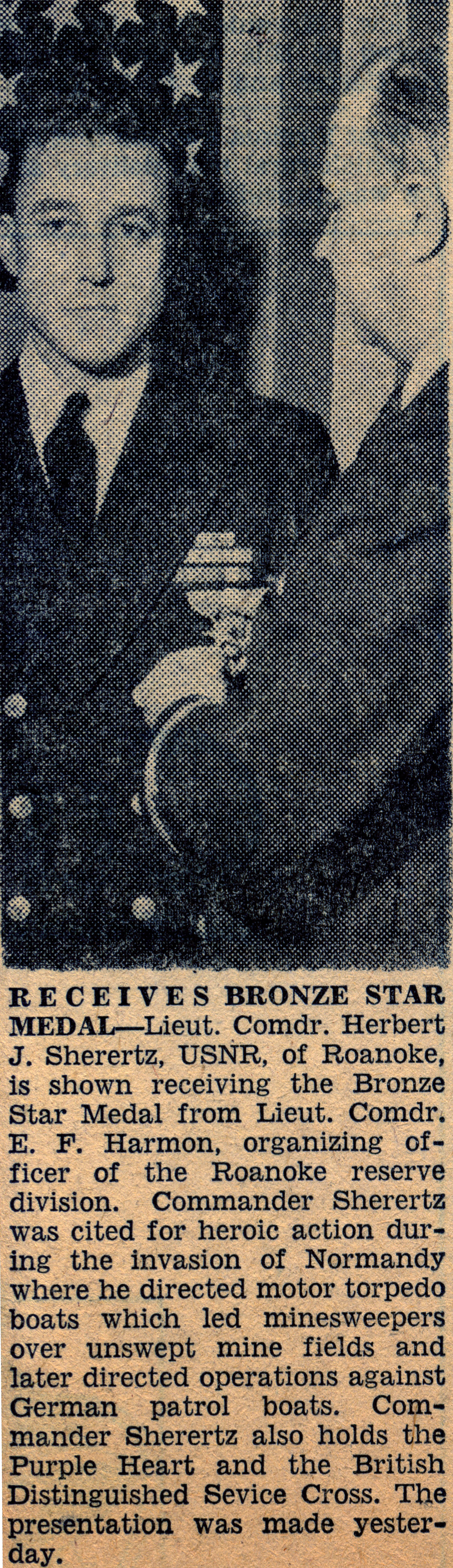 Bronze Star Newsclipping