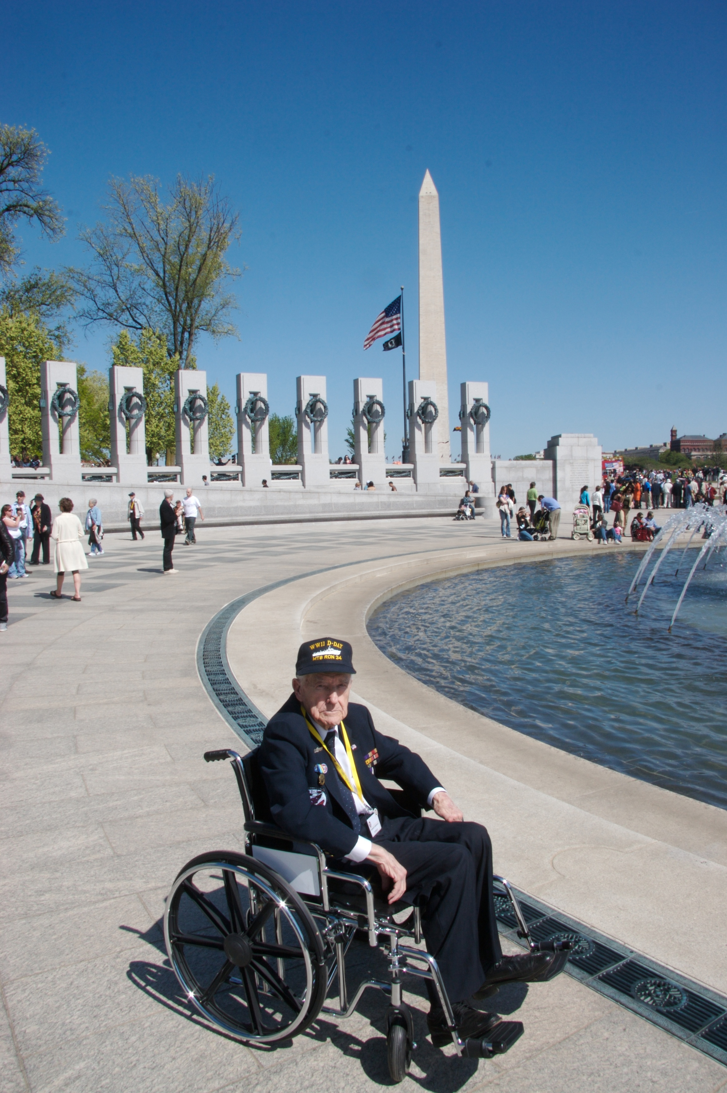 Book Figure 124. Lt. Commander Sherertz at WWII Memorial during Flight of Honor