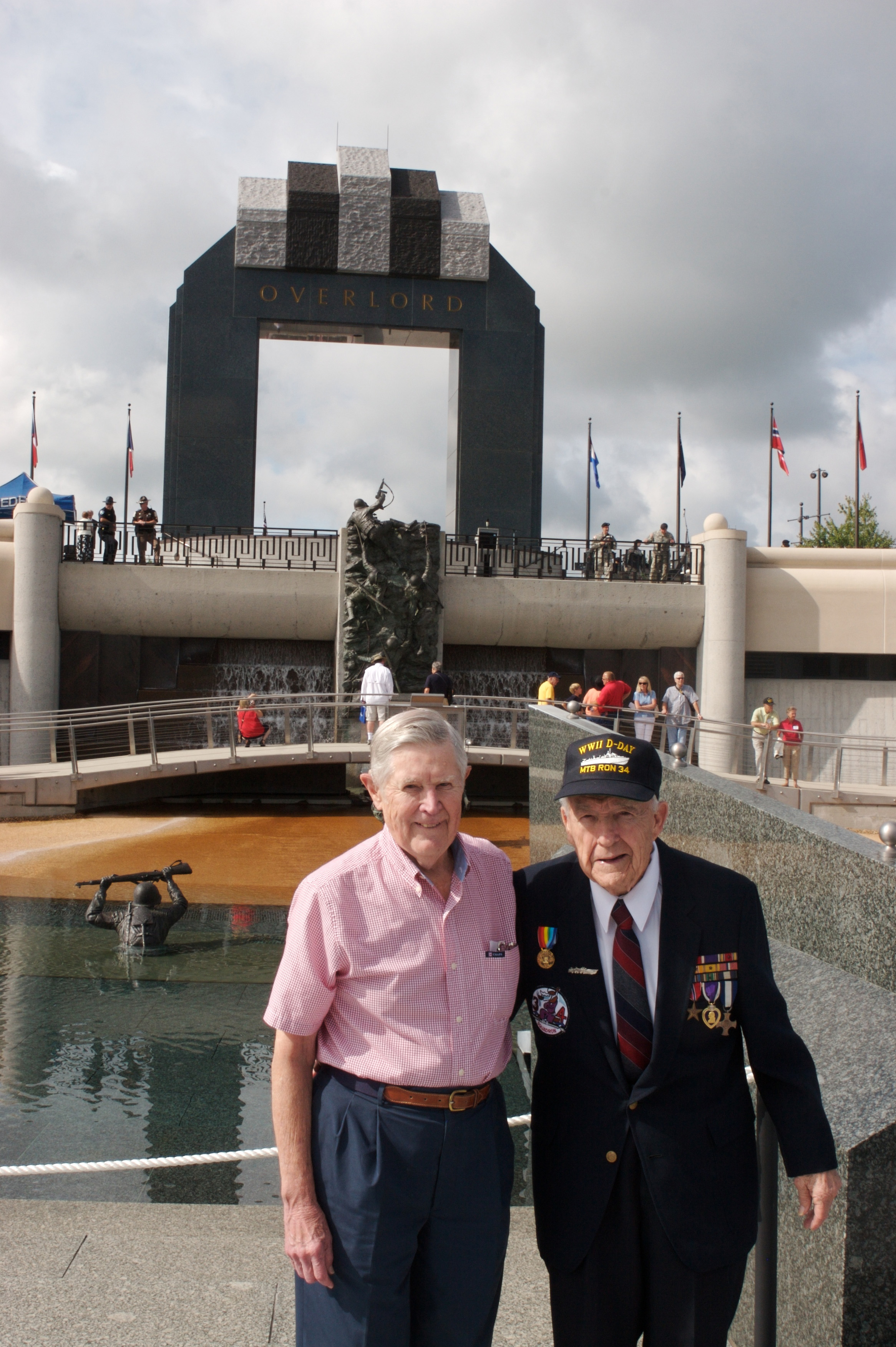 Book Figure 1. Lt. Cmdr. Jack Sherertz, USNR (right), Marine Capt. Carl Sherertz, 65th D-Day Memorial Celebration