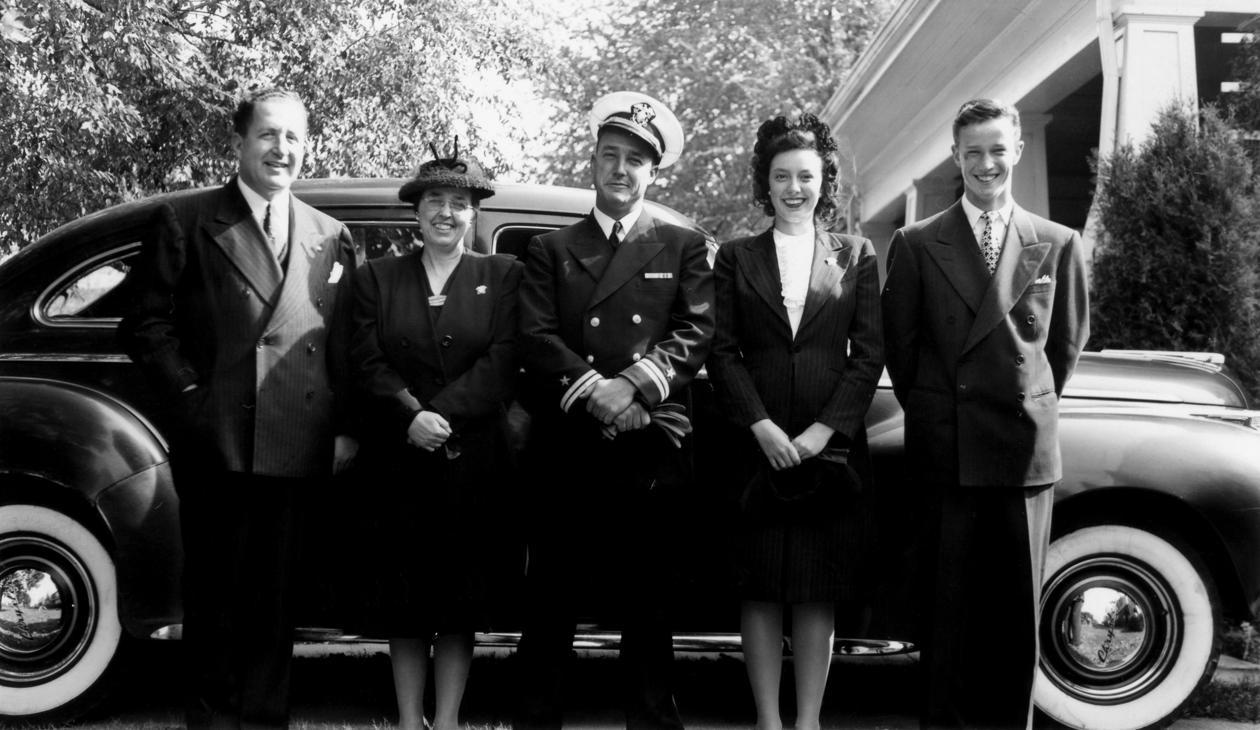 Book Figure 54. Lt. Sherertz on leave with his family in October 1943.