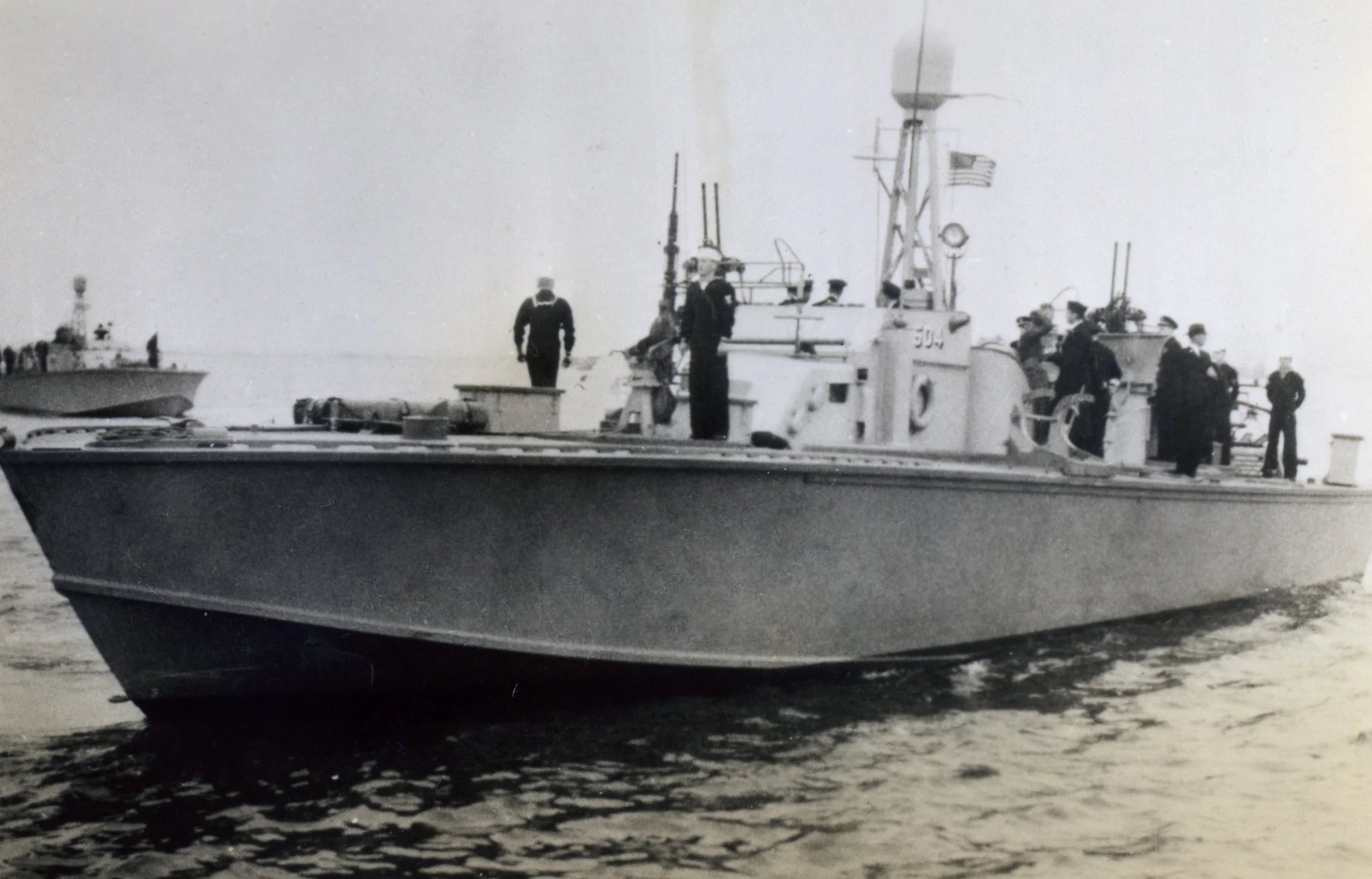 Book Figure 90. PT- 504 transporting King George VI, Winston Churchill, and four admirals to inspect Normandy Beach after D-Day