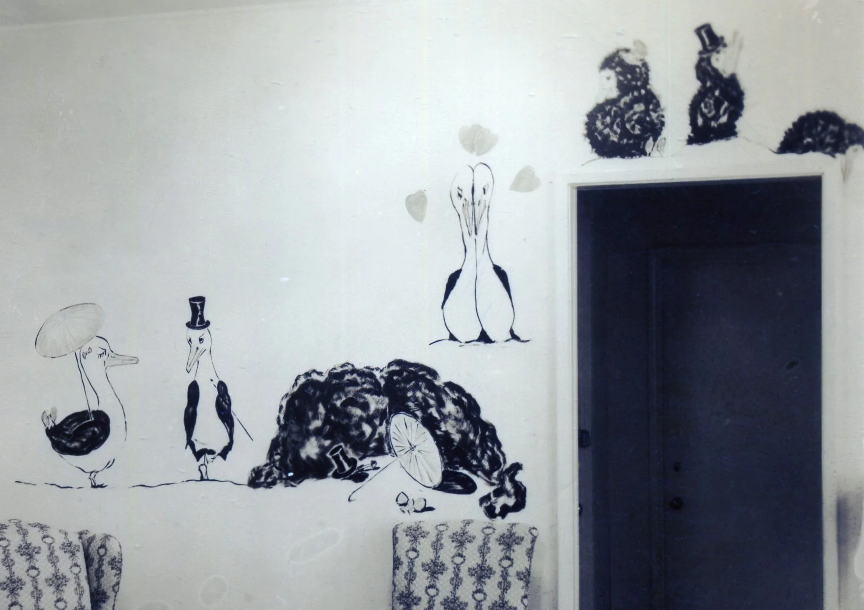 WWII Midway Officers Club Walls Gooney Birds 2